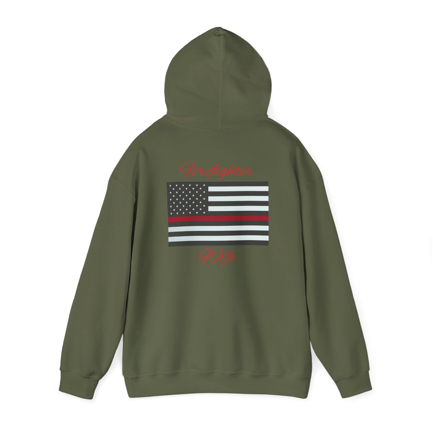 Firefighter Wife Hooded Sweatshirt - Unisex Heavy Blend™ - Support & Honor