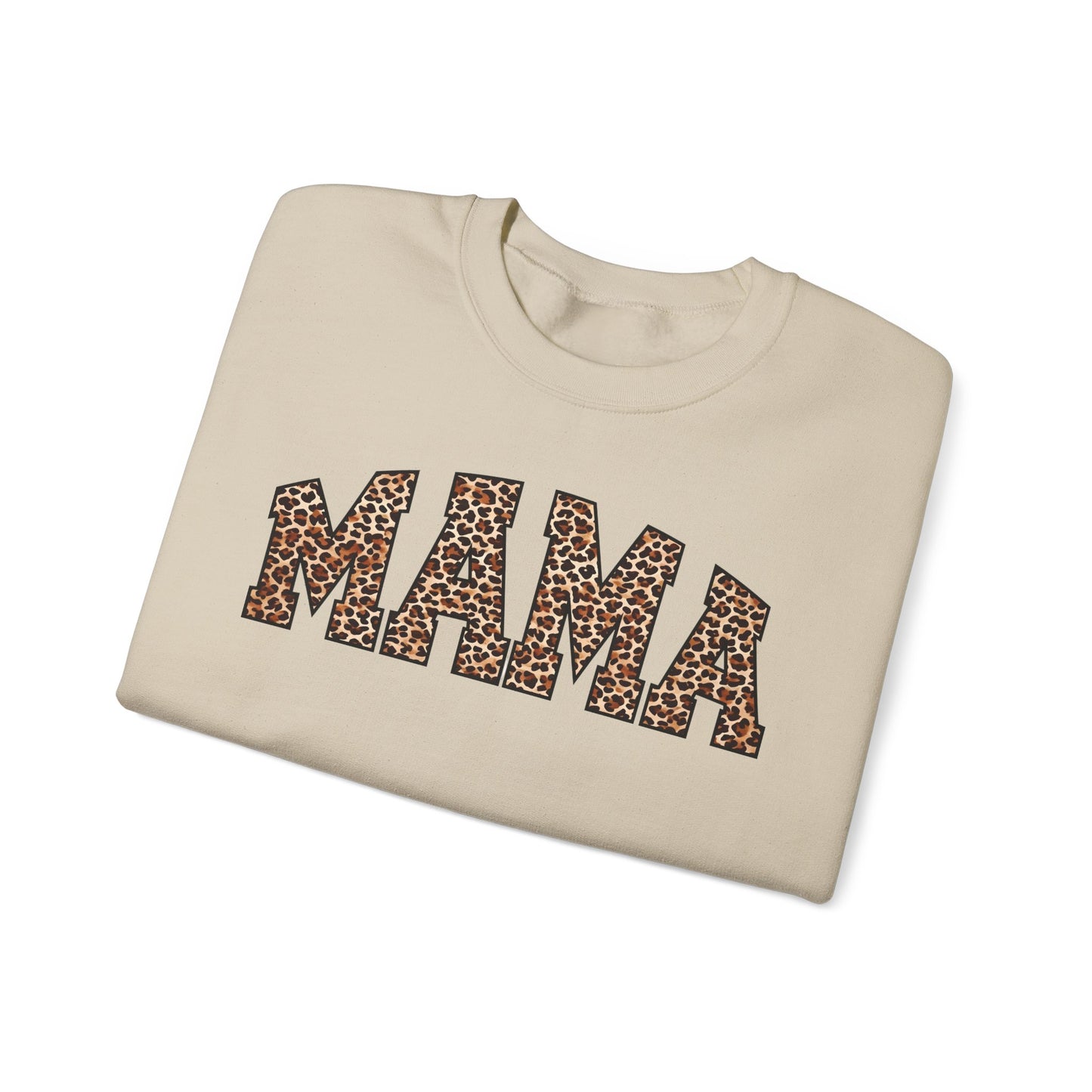 Mama Leopard Print Crewneck Sweatshirt - Unisex Heavy Blend™