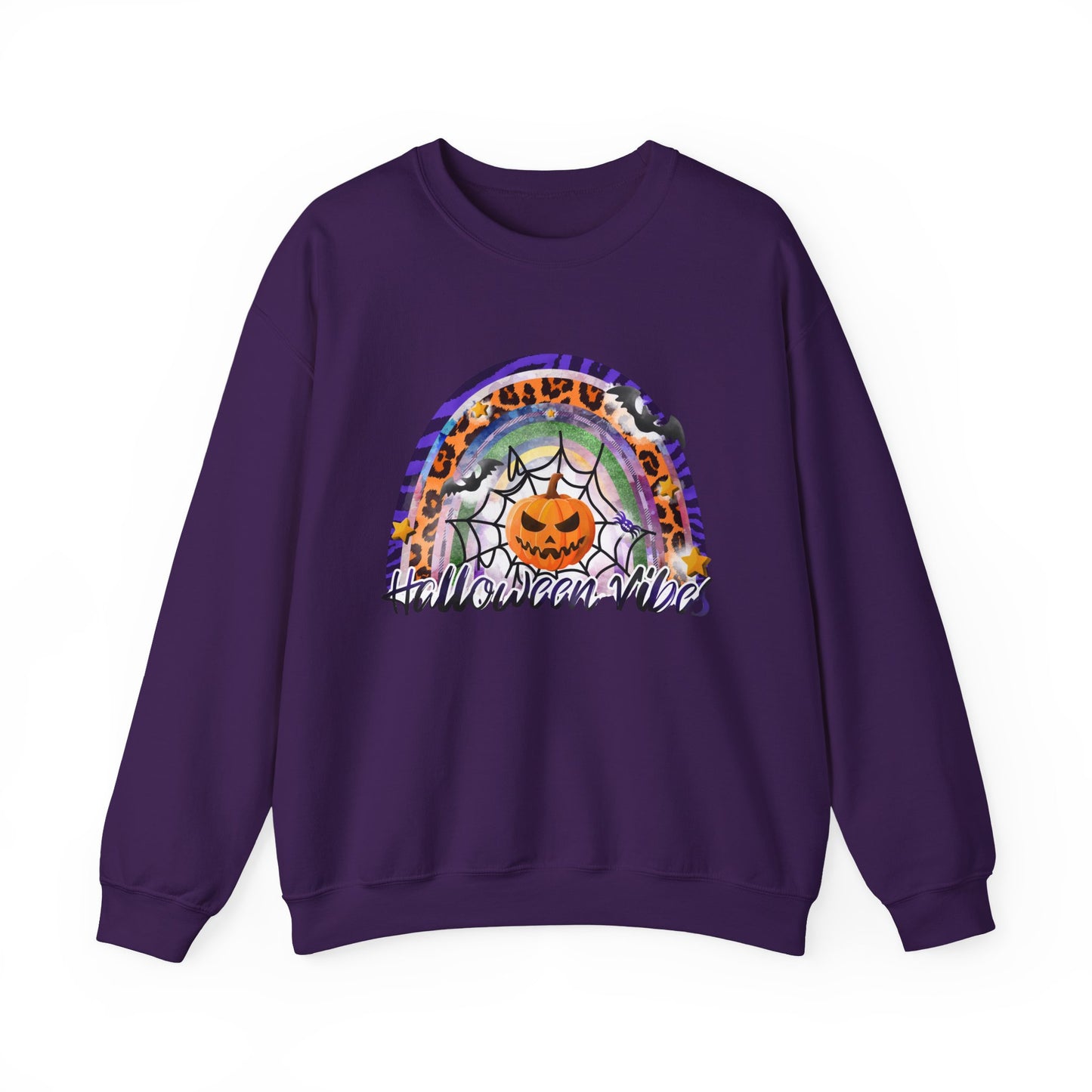 Halloween Vibes Crewneck Sweatshirt | Unisex Autumn Apparel, Cozy Fall Fashion, Halloween Gifts, Spooky Season Outfit, Pumpkin Sweatshirt