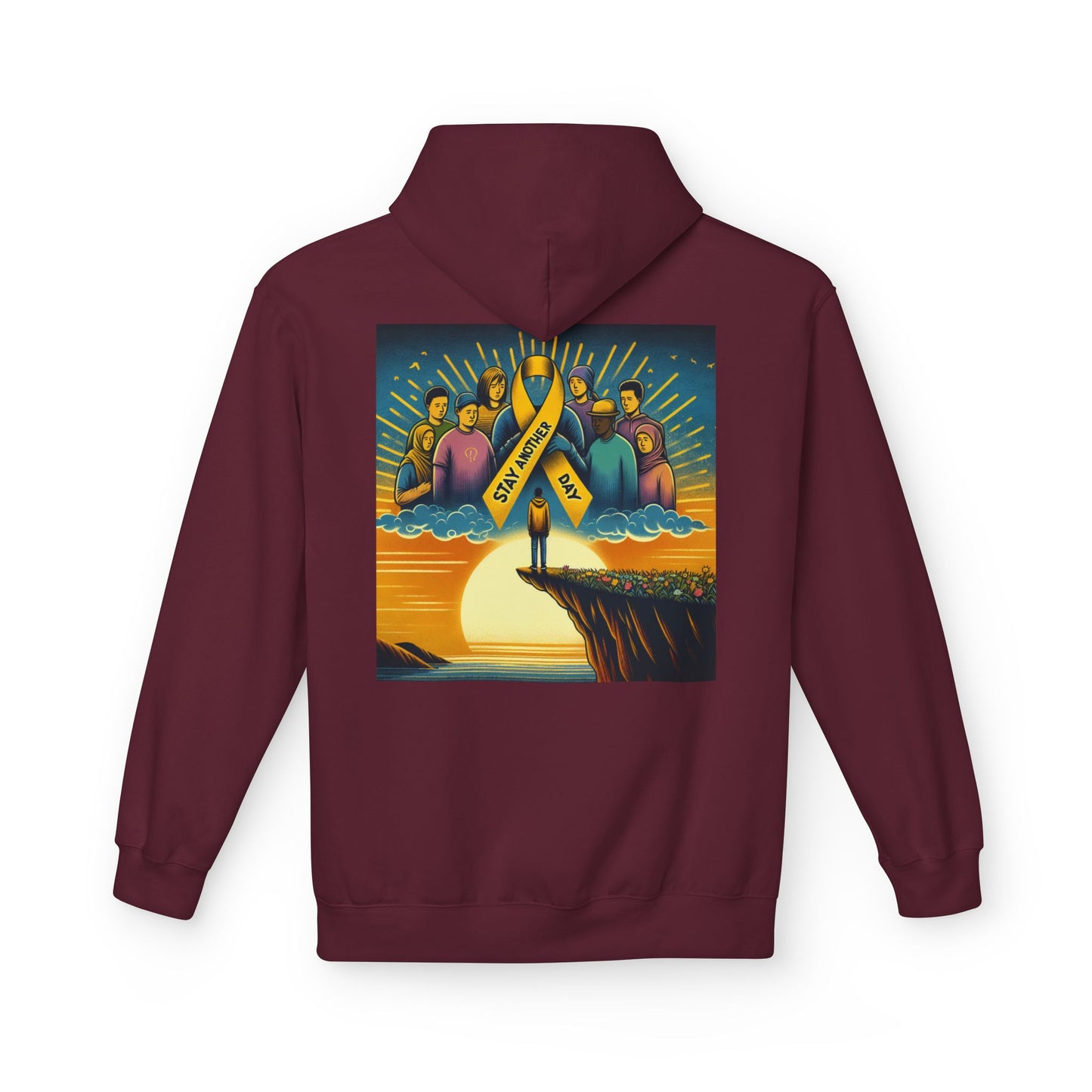 Stay Another Day Hoodie, Inspirational Fleece Sweatshirt, Unisex Gift, Motivational Apparel, Casual Hoodie for Everyday Wear