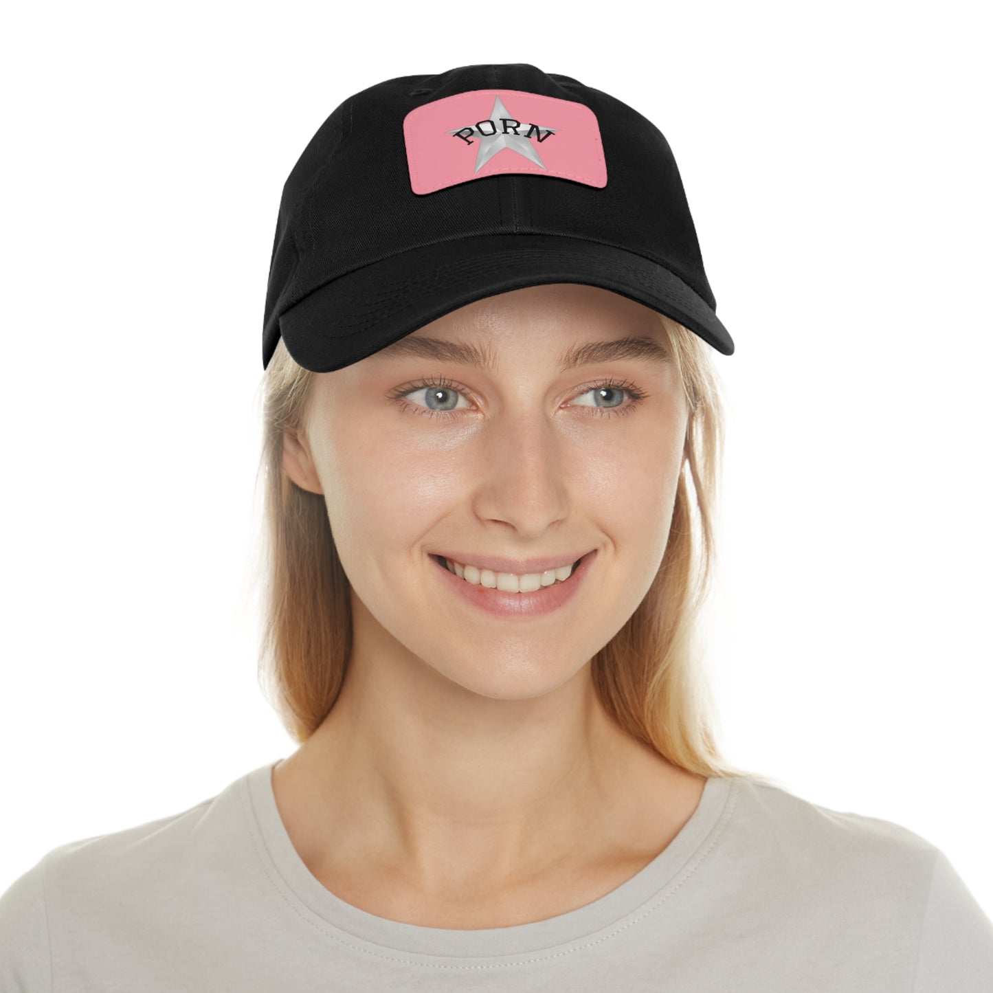 Stylish Dad Hat with Leather Patch, Casual Cap for Men, Summer Accessory, Fun Gift for Dads, Trendy Headwear. fun gifts for her, stylish womens hat