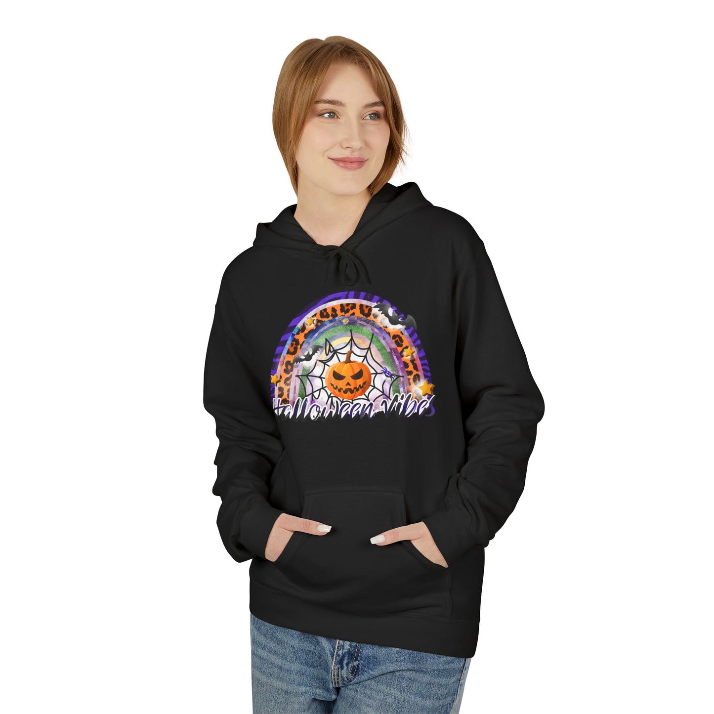 Halloween Vibes Unisex Softstyle Hoodie, Cozy Fall Sweatshirt, Autumn Fashion, Spooky Season Wear, Perfect for Halloween