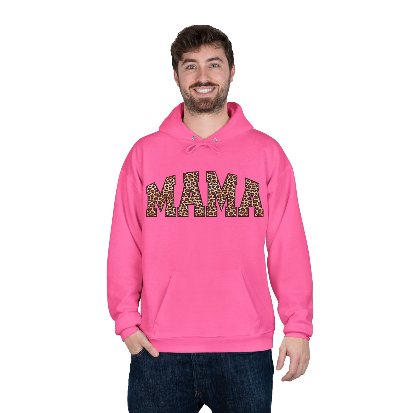 Leopard Print Mama Hoodie - Unisex EcoSmart® Pullover Sweatshirt
