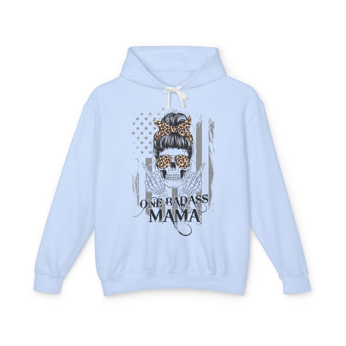 One Badass Mama Hooded Sweatshirt - Unisex Lightweight Sweatshirt for Moms