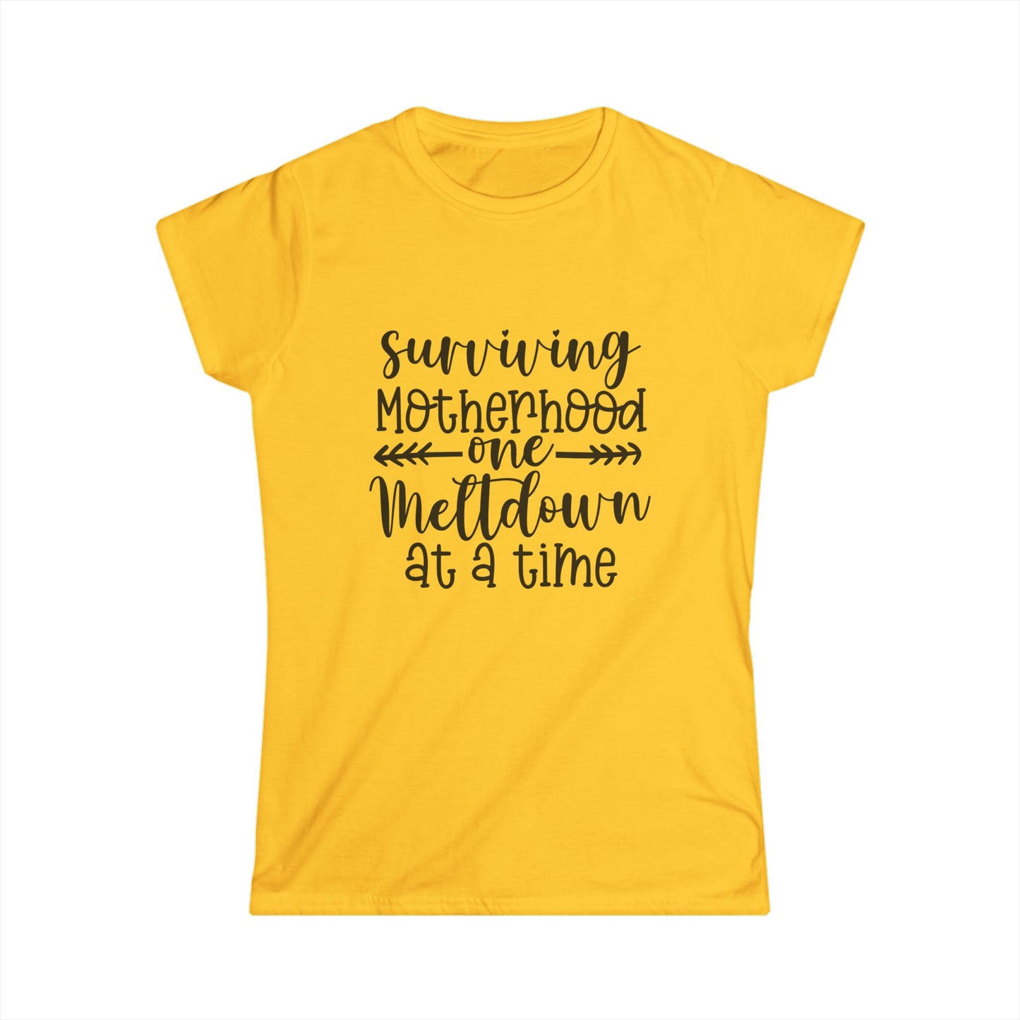 Funny Mom T-Shirt - Surviving Motherhood One Meltdown at a Time