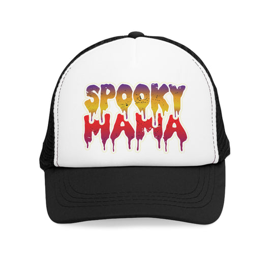 Spooky Mama Mesh Cap | Fun Hat for Halloween, Costume Parties, Moms, Fall Fashion, Gift for Moms