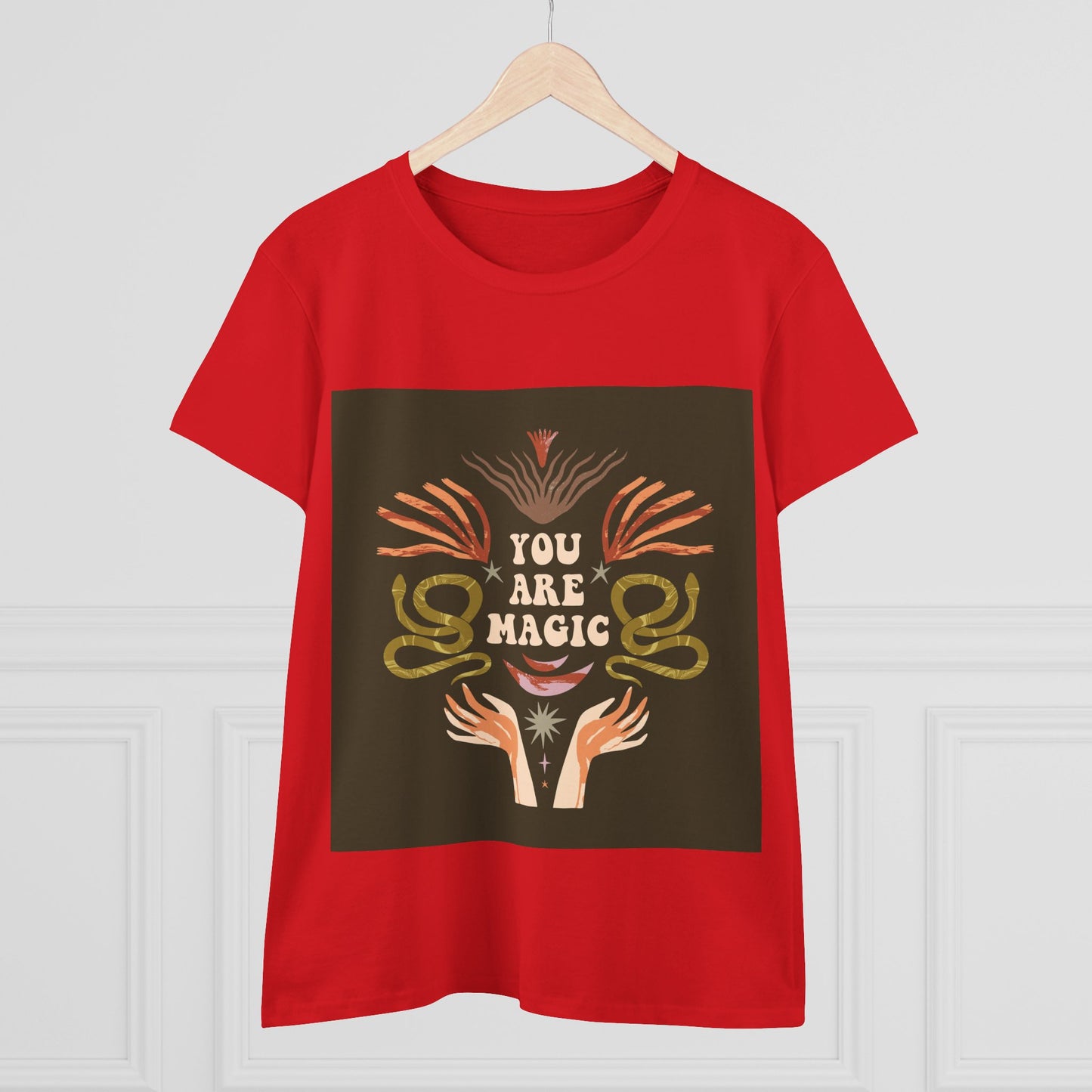 You Are Magic Women's Midweight Cotton Tee, Inspirational T-Shirt, Gifts for Her, Positive Vibes Apparel, Unique Women's Fashion