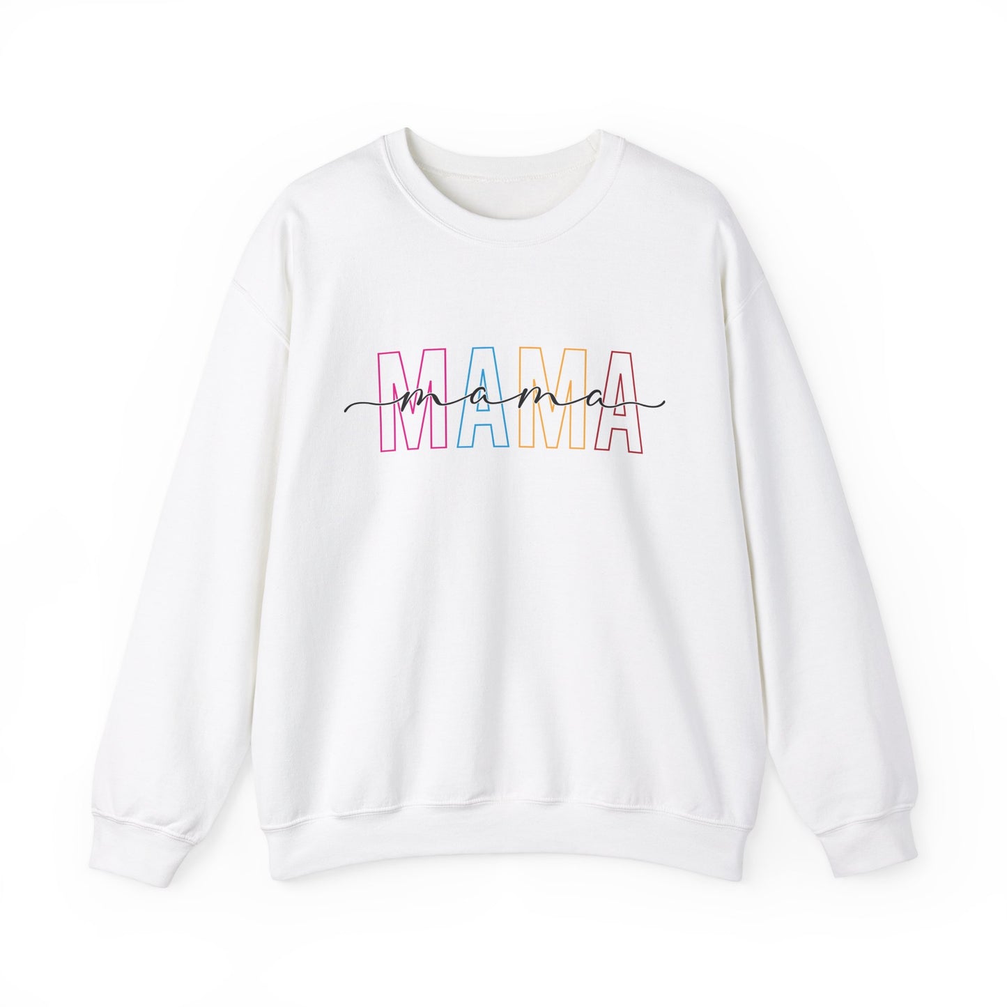 Mama Crewneck Sweatshirt - Colorful Mama Design - Perfect Gift for Moms