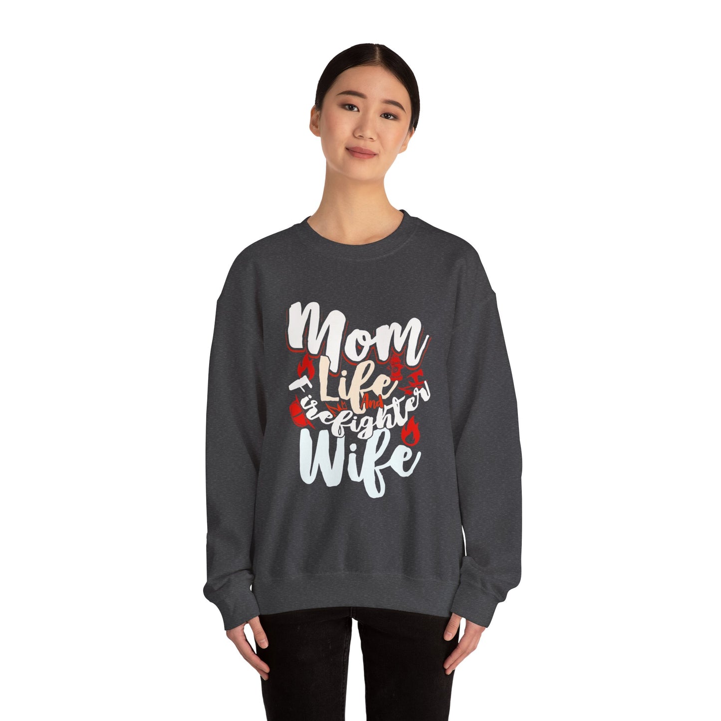 Firefighter Wife Crewneck Sweatshirt - Cozy Apparel for Moms