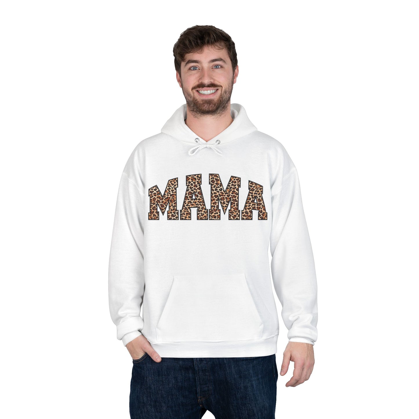 Leopard Print Mama Hoodie - Unisex EcoSmart® Pullover Sweatshirt