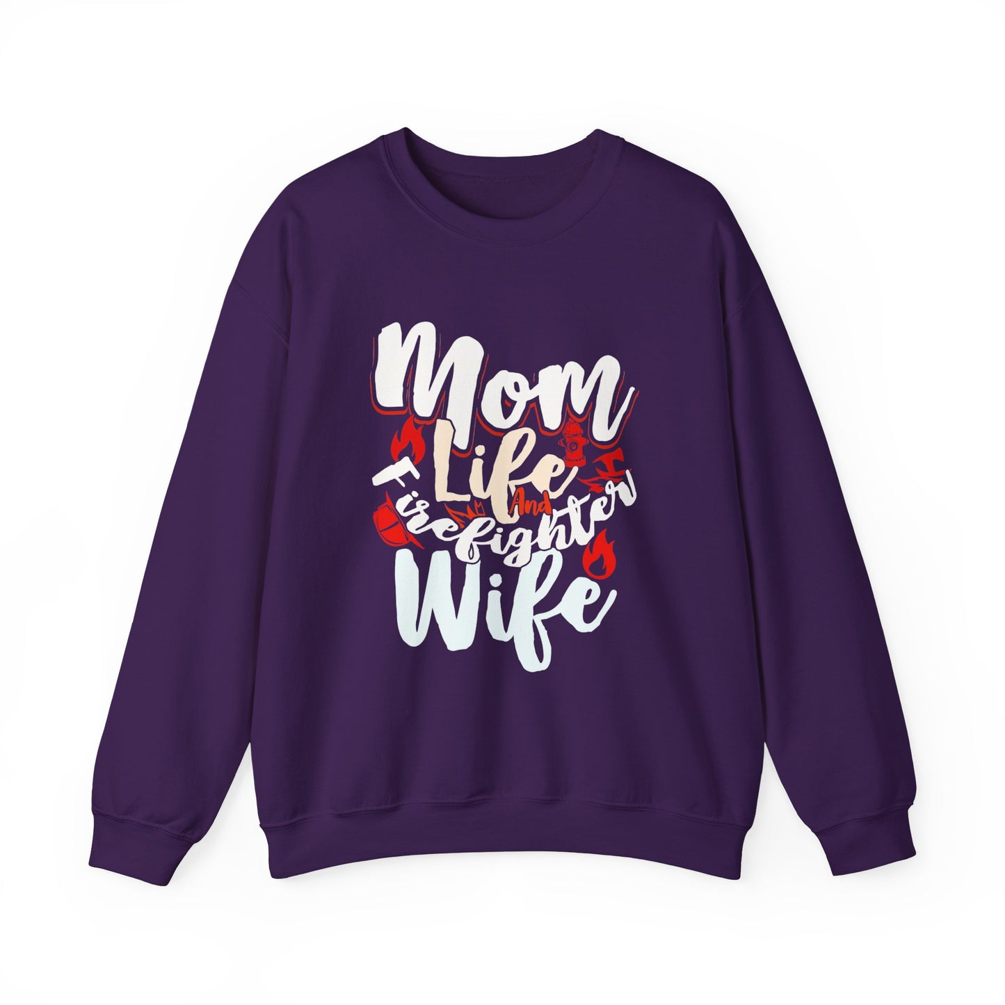 Firefighter Wife Crewneck Sweatshirt - Cozy Apparel for Moms