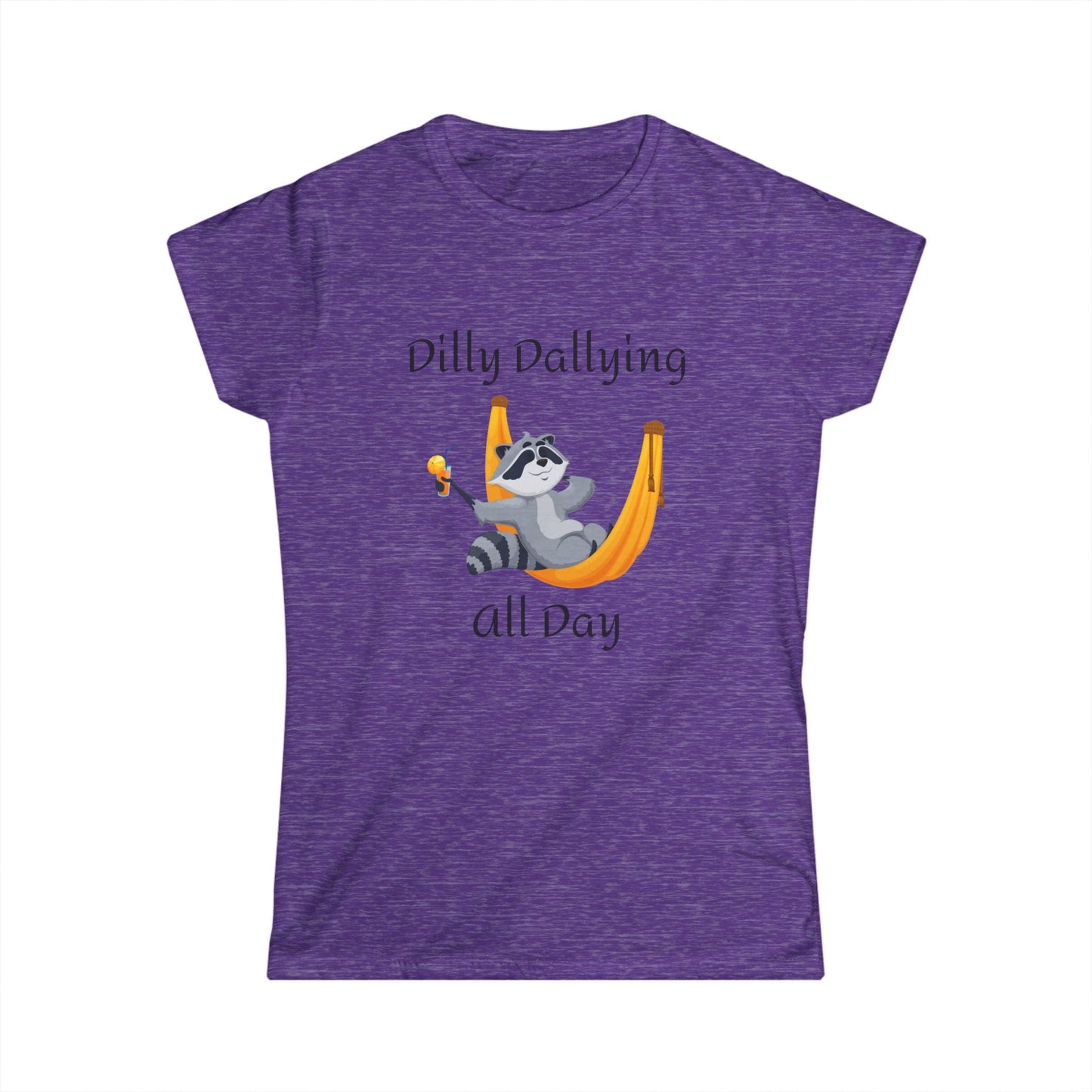 Dilly Dallying Raccoon Women's Softstyle Tee