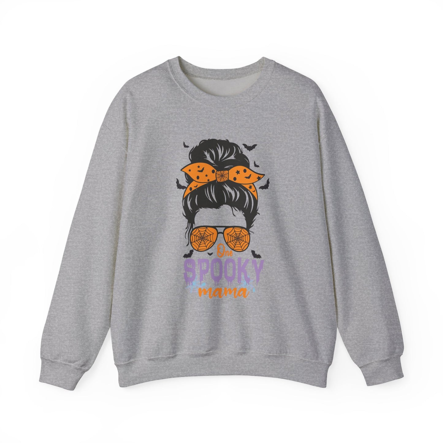 Spooky Mama Crewneck Sweatshirt, Halloween Sweatshirt, Cozy Fall Apparel, Gift for Moms, Trendy Halloween Outfit