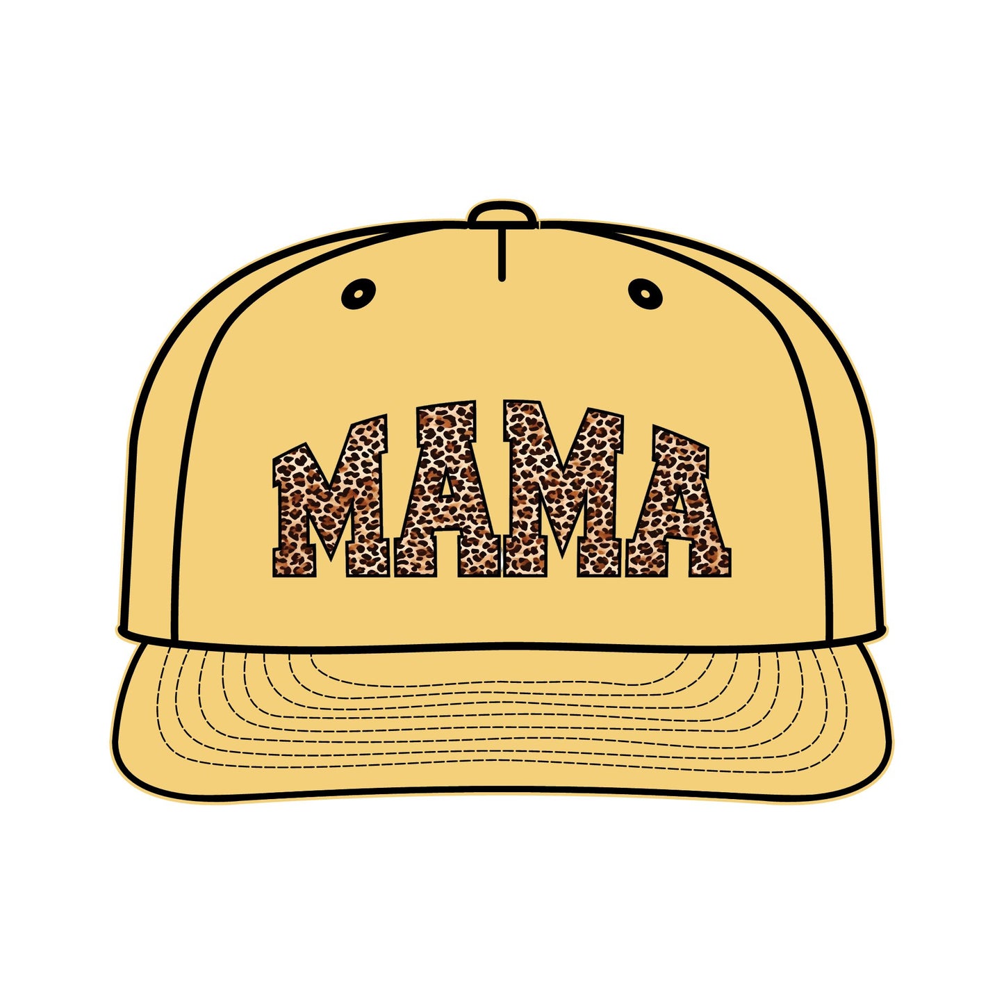 Leopard Print MAMA Surf Cap for Moms – Trendy Summer Accessory