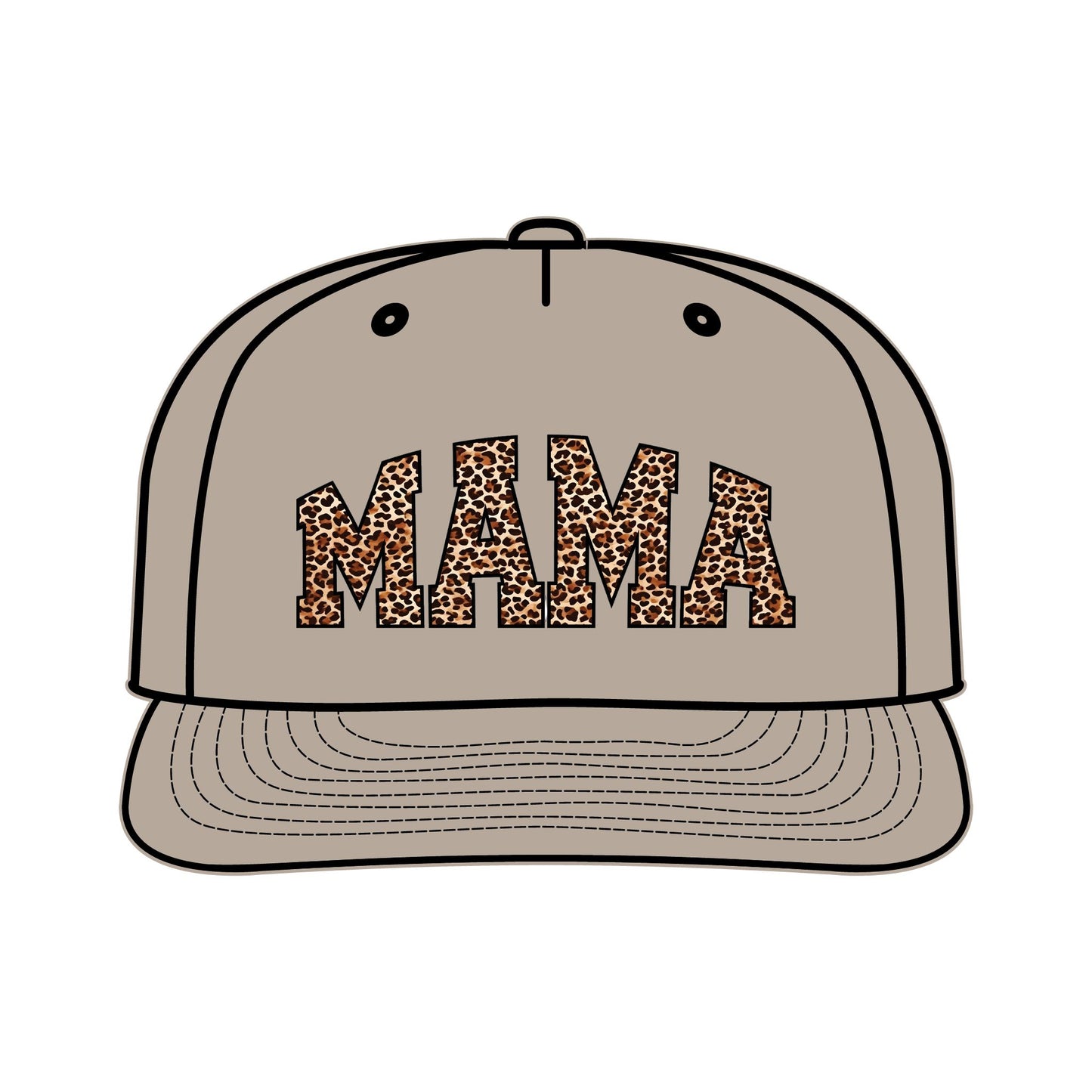 Leopard Print MAMA Surf Cap for Moms – Trendy Summer Accessory