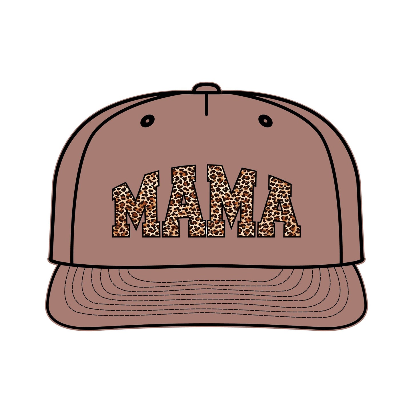 Leopard Print MAMA Surf Cap for Moms – Trendy Summer Accessory