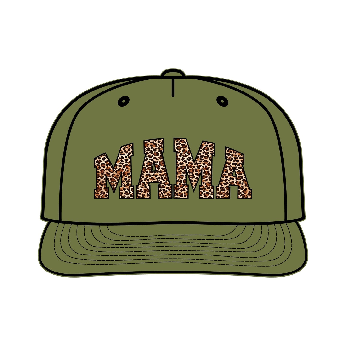 Leopard Print MAMA Surf Cap for Moms – Trendy Summer Accessory