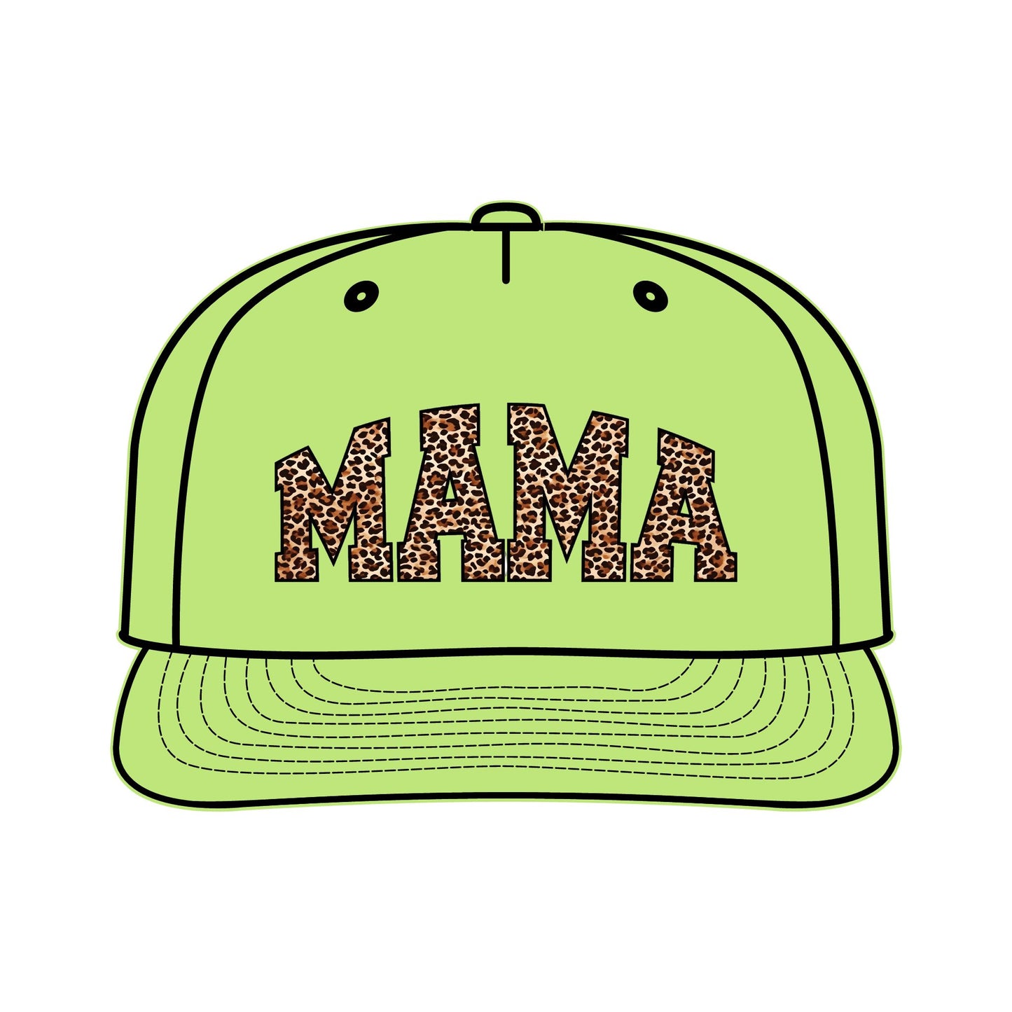 Leopard Print MAMA Surf Cap for Moms – Trendy Summer Accessory