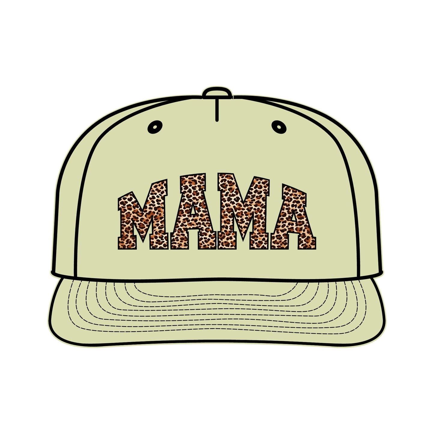 Leopard Print MAMA Surf Cap for Moms – Trendy Summer Accessory