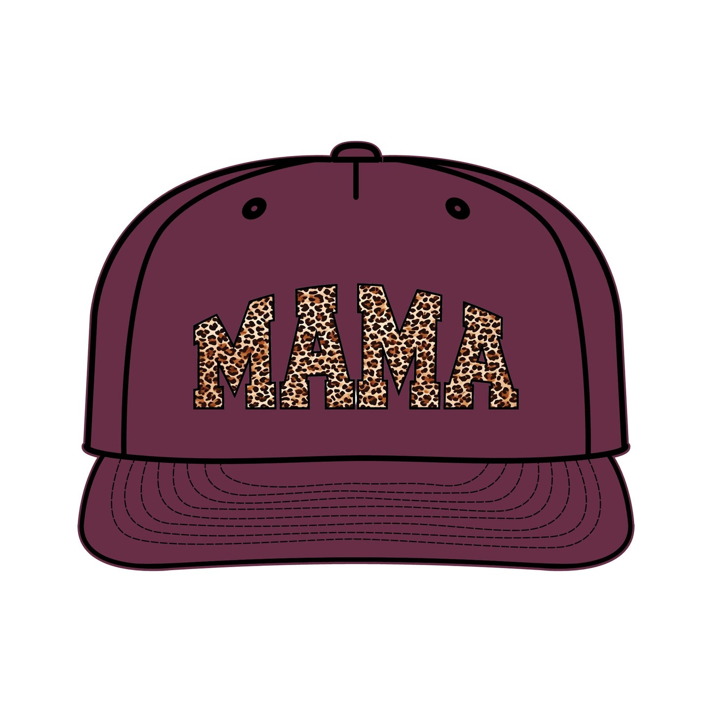 Leopard Print MAMA Surf Cap for Moms – Trendy Summer Accessory