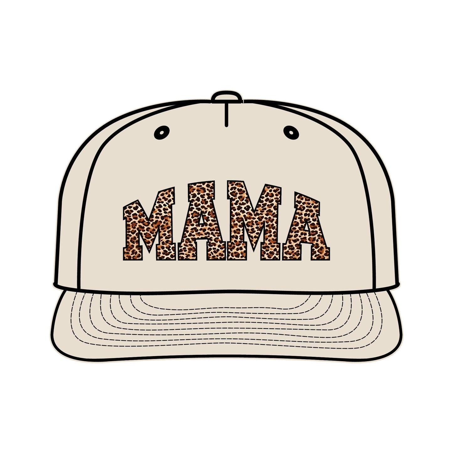 Leopard Print MAMA Surf Cap for Moms – Trendy Summer Accessory