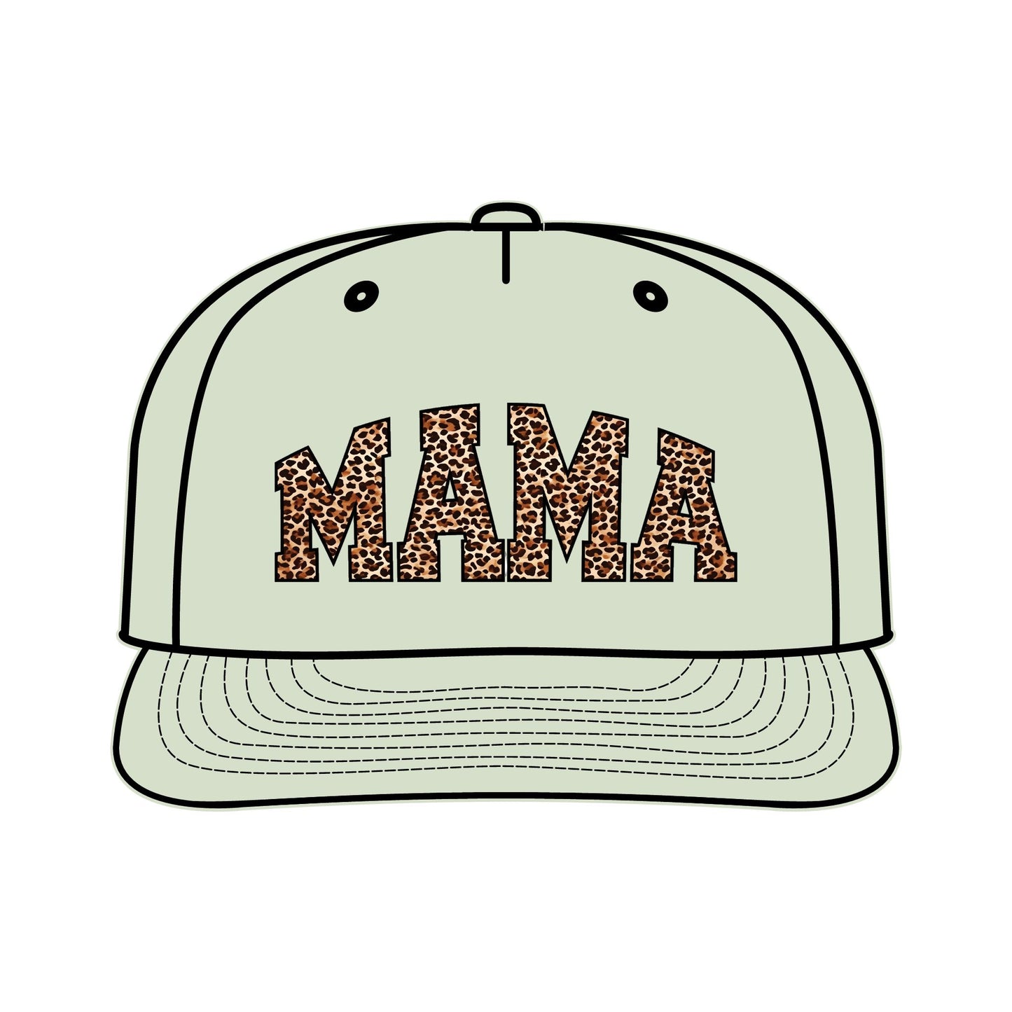 Leopard Print MAMA Surf Cap for Moms – Trendy Summer Accessory