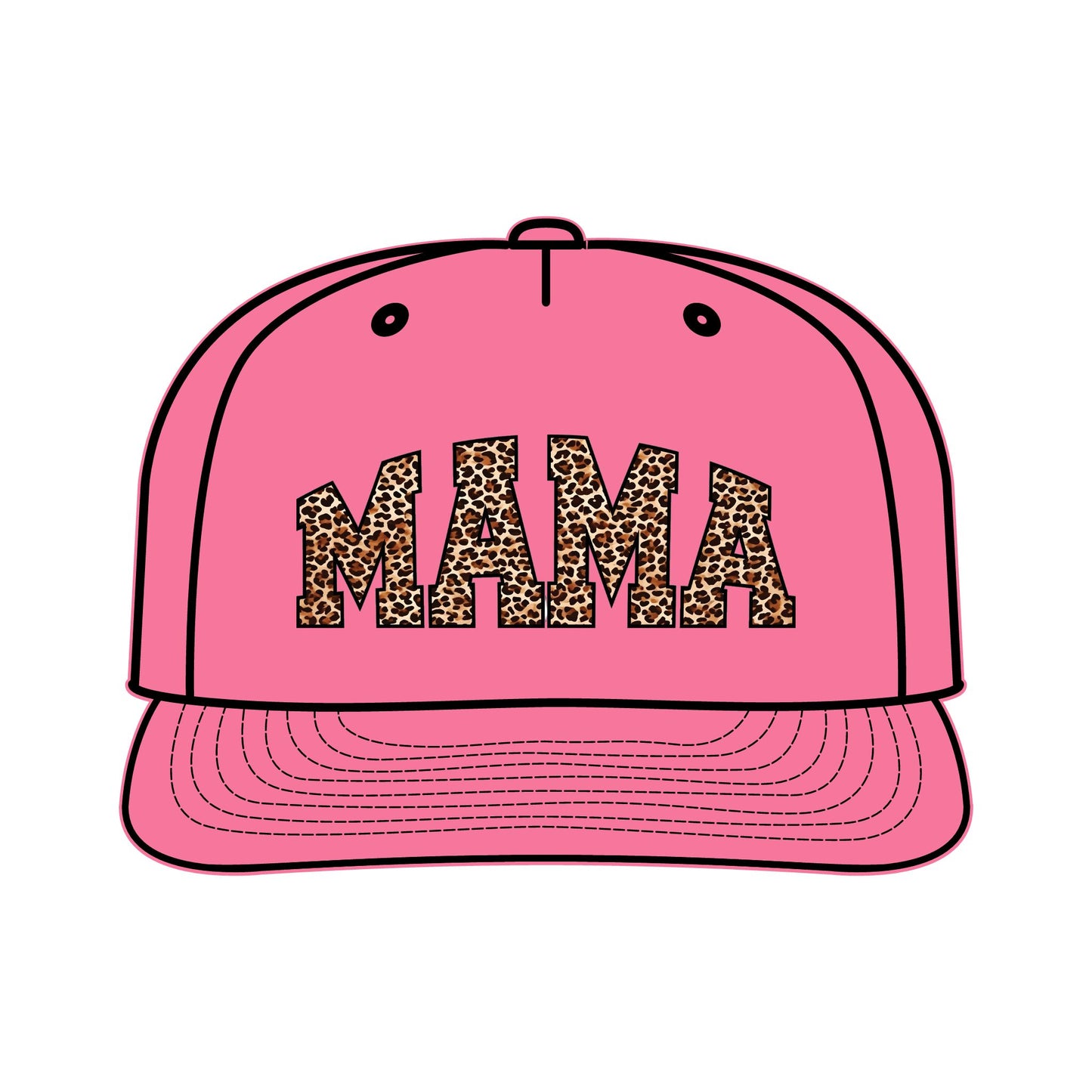 Leopard Print MAMA Surf Cap for Moms – Trendy Summer Accessory