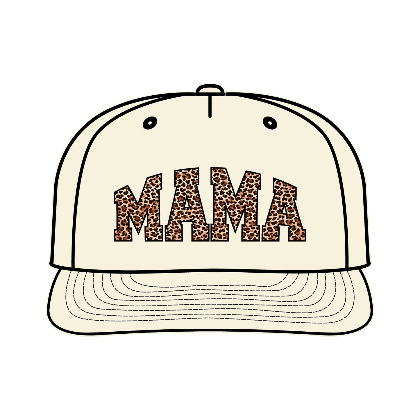 Leopard Print MAMA Surf Cap for Moms – Trendy Summer Accessory