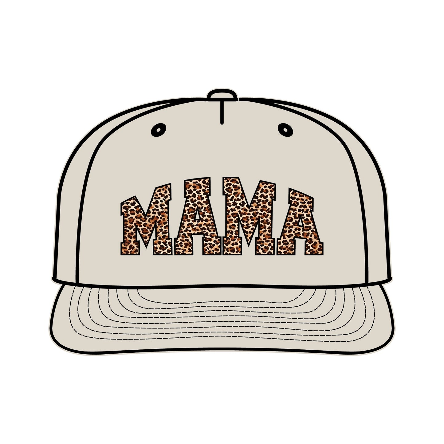 Leopard Print MAMA Surf Cap for Moms – Trendy Summer Accessory