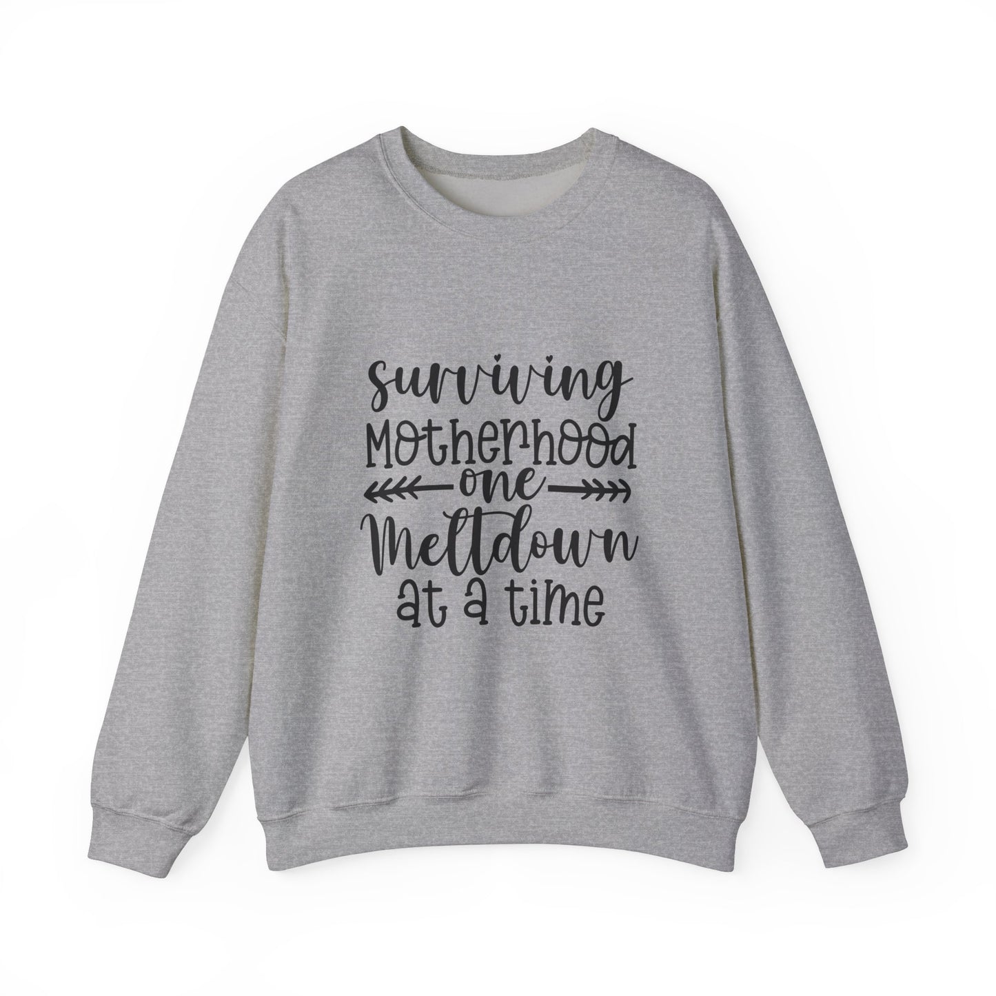 Surviving Motherhood Crewneck Sweatshirt - Cozy Gift for Moms