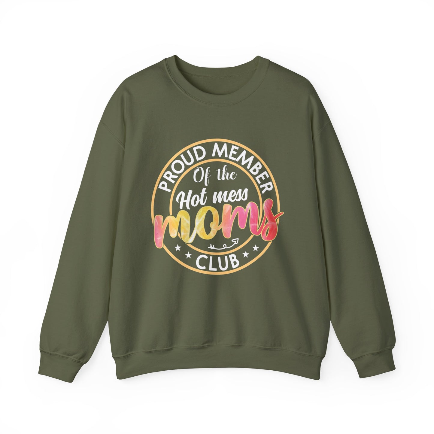 Moms Circle Crewneck Sweatshirt - Cozy Gift for Mothers, Perfect for Mother's Day, Family Gatherings, Casual Wear, Everyday Comfort