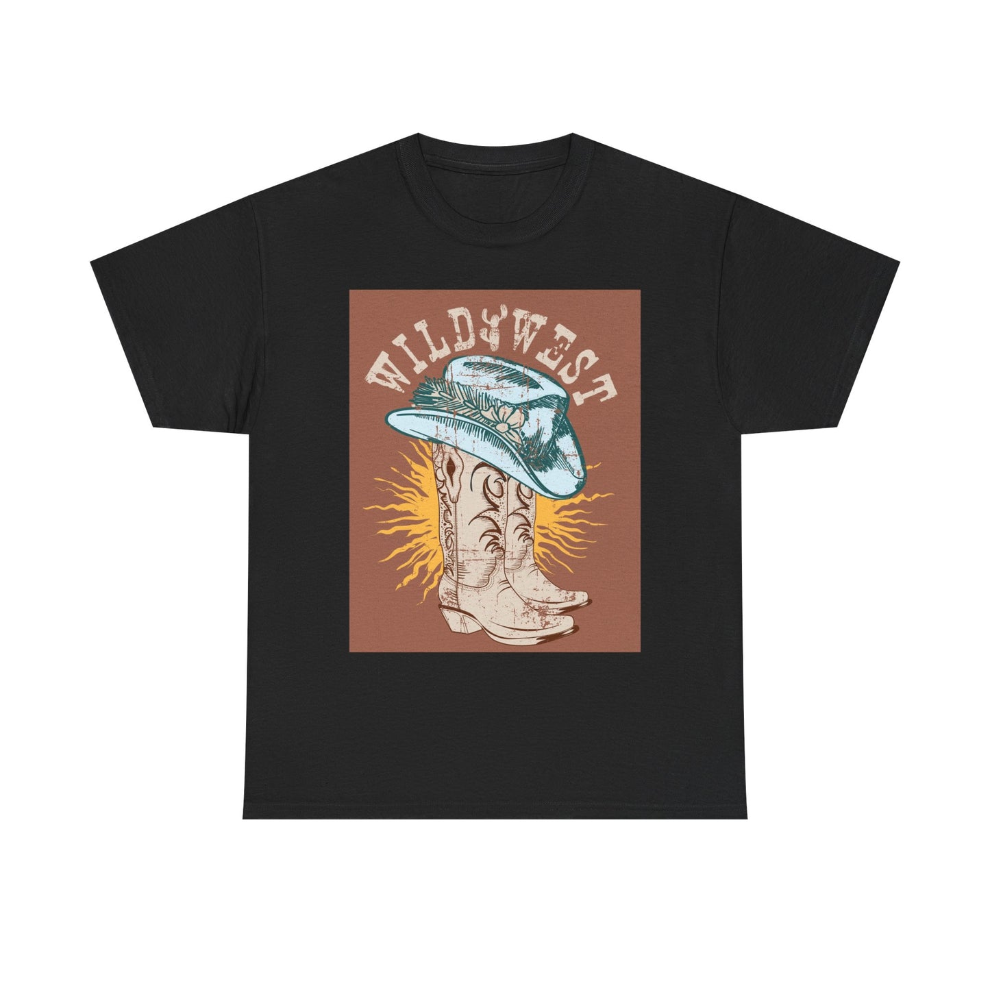 Wild West Cowboy Tee, Graphic Tee, Western Style Shirt, Country Music Apparel, Rodeo Outfit, Gift for Cowpoke Lovers