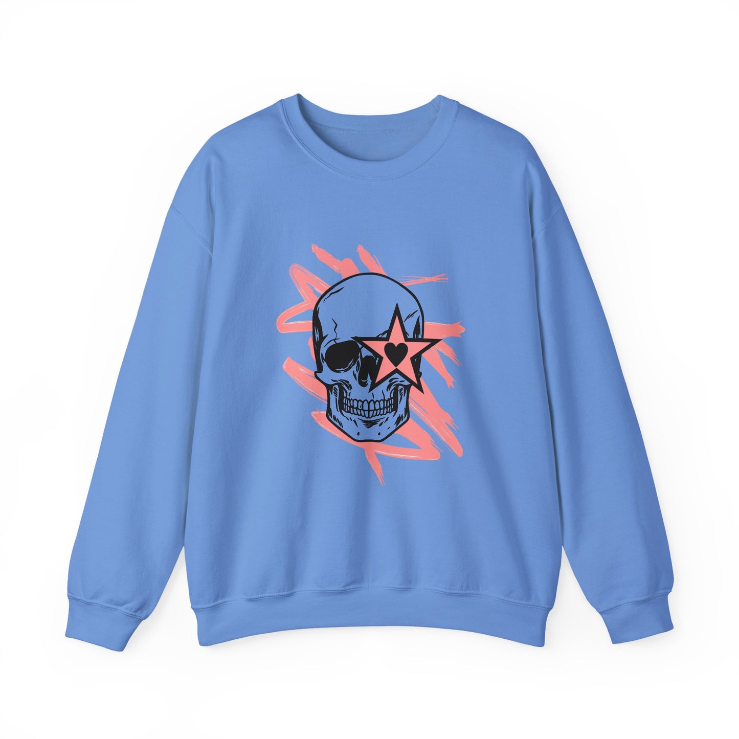 Edgy Skull Graphic Crewneck Sweatshirt - Unisex Heavy Blend™