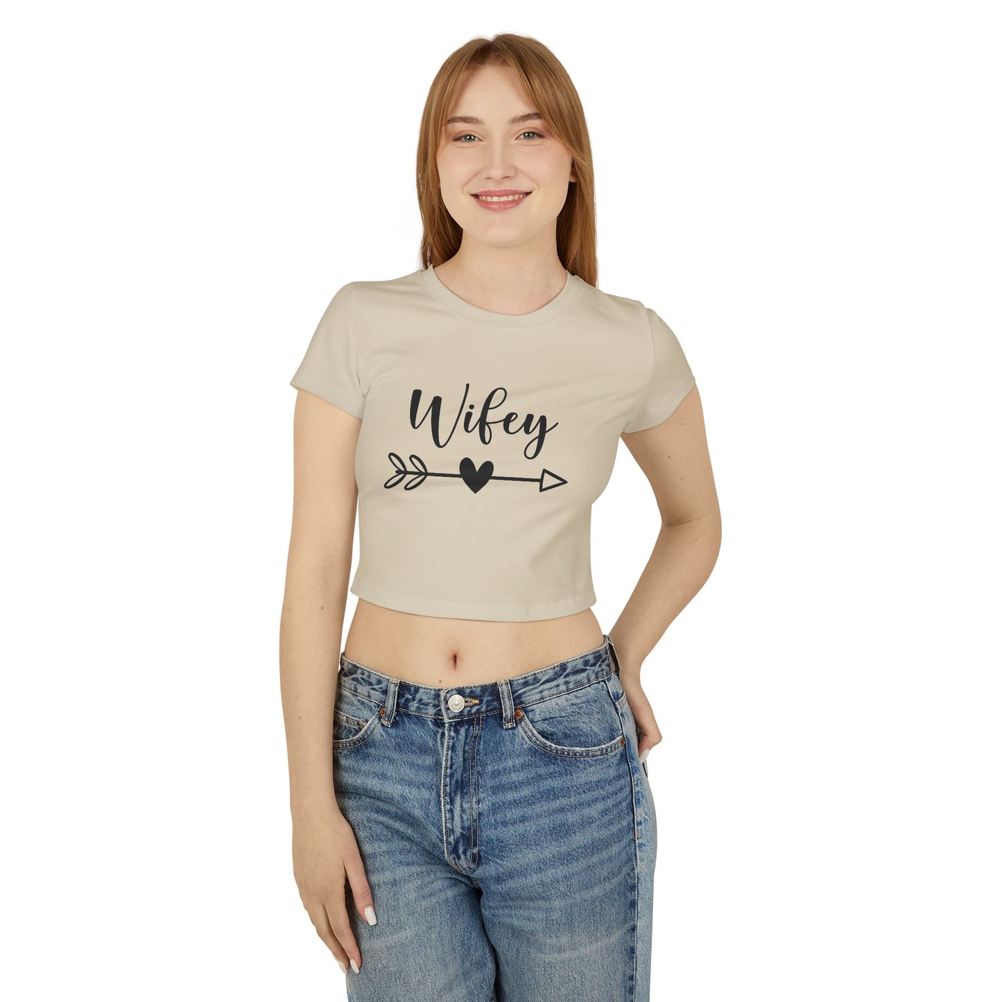 Wifey Baby Tee, Cute Women's T-Shirt, Fun Gift for Her, Casual Top, Anniversary Outfit, Valentine's Day Gift