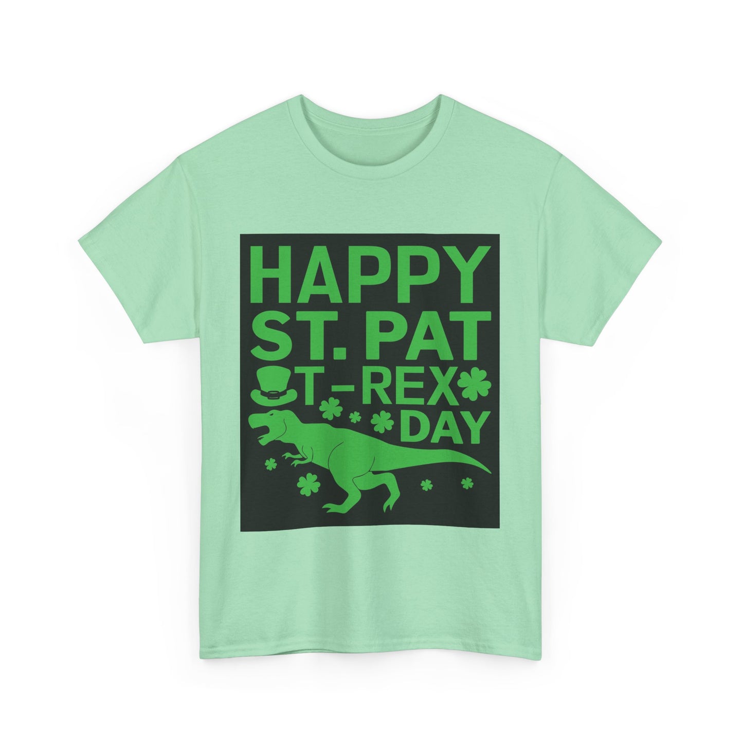 Happy St. Patrick's Day T-Rex Unisex Heavy Cotton Tee