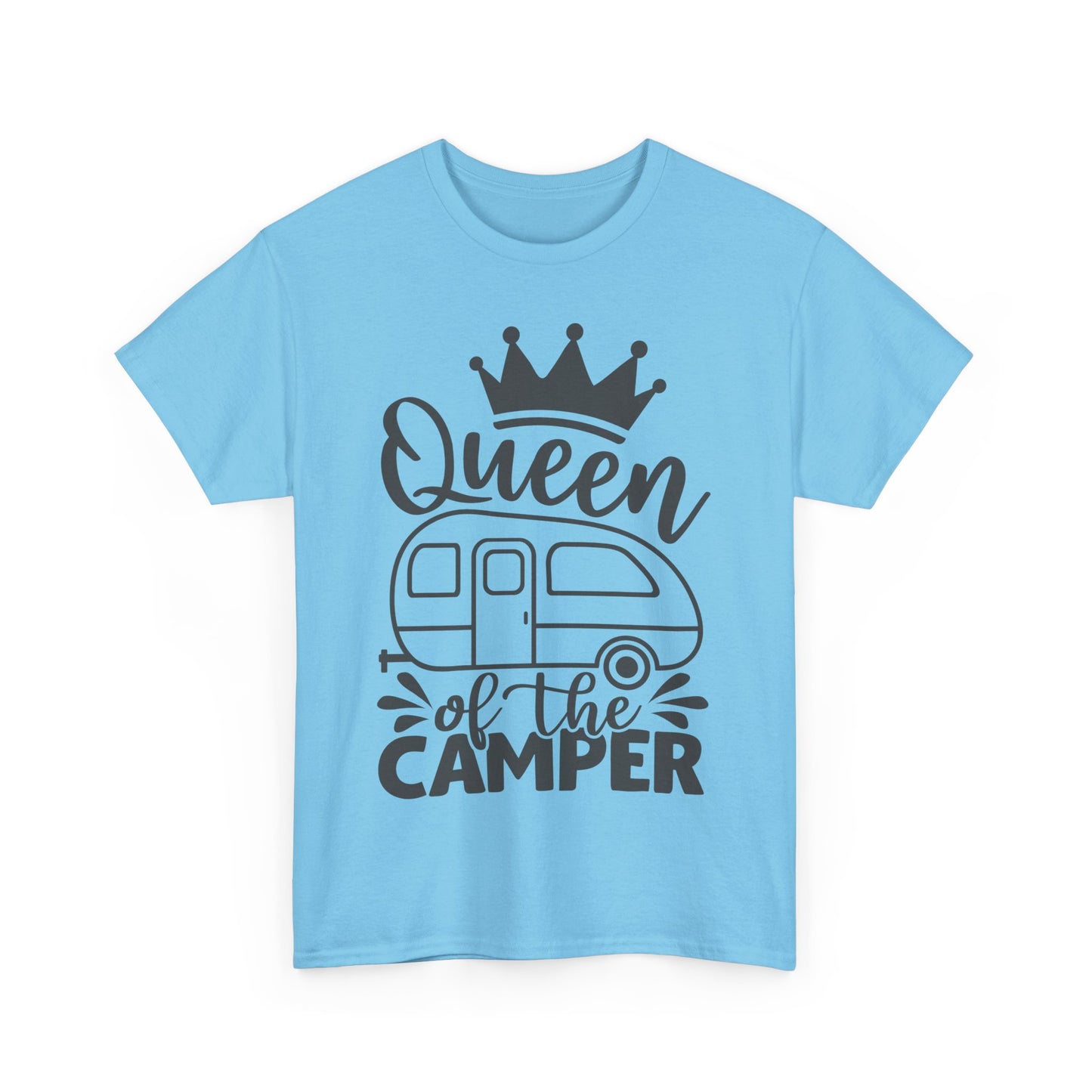 Queen of the Camper Unisex Heavy Cotton Tee - Perfect for Adventure Lovers