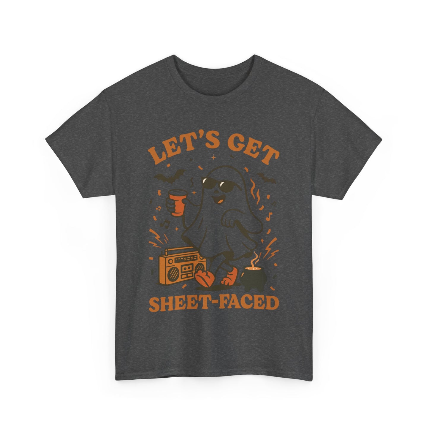 Ghost Party Tee, Halloween Shirt, Unisex Heavy Cotton Tee, Fun Graphic T-Shirt, Casual Wear, October Festivity Apparel