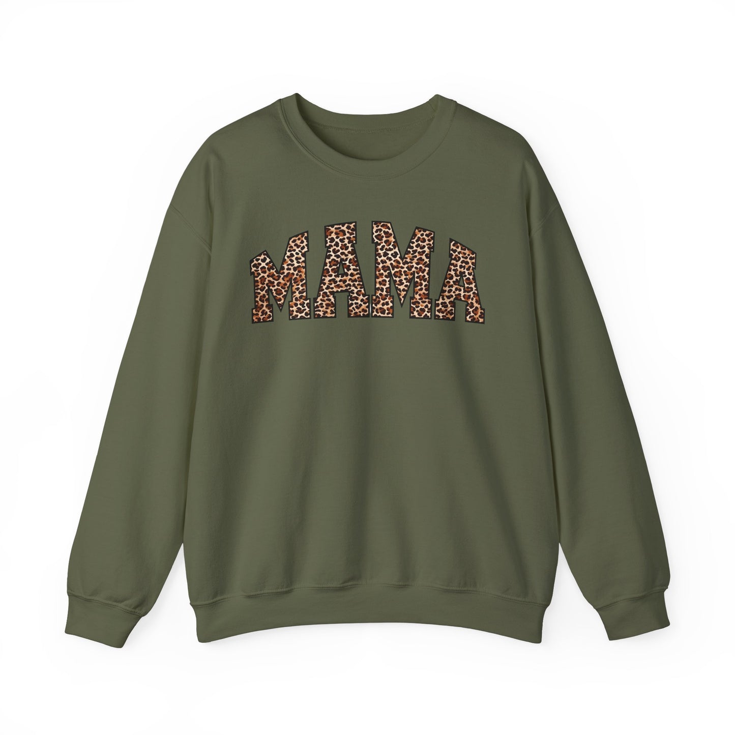 Mama Leopard Print Crewneck Sweatshirt - Unisex Heavy Blend™