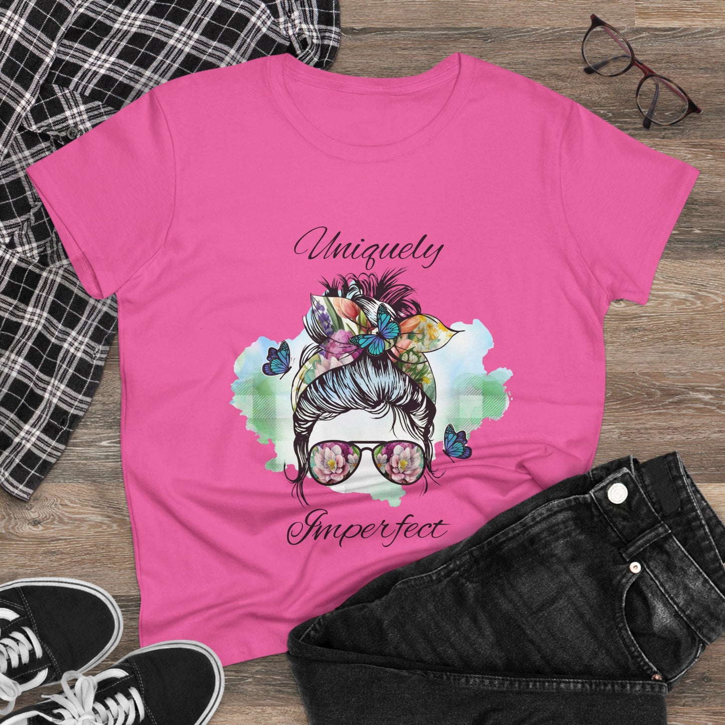 Women's Uniquely Imperfect Graphic Tee - Midweight Cotton Shirt