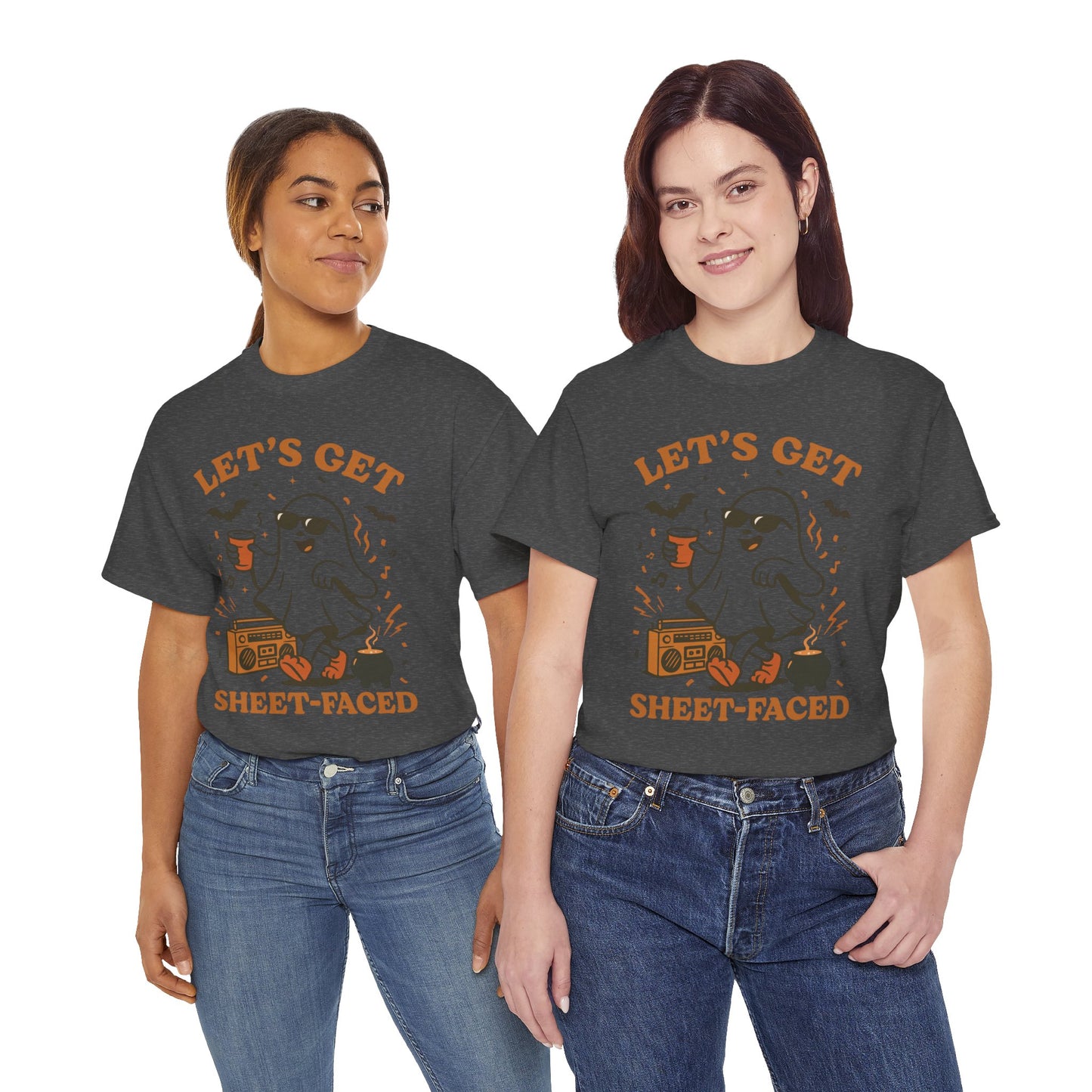 Ghost Party Tee, Halloween Shirt, Unisex Heavy Cotton Tee, Fun Graphic T-Shirt, Casual Wear, October Festivity Apparel