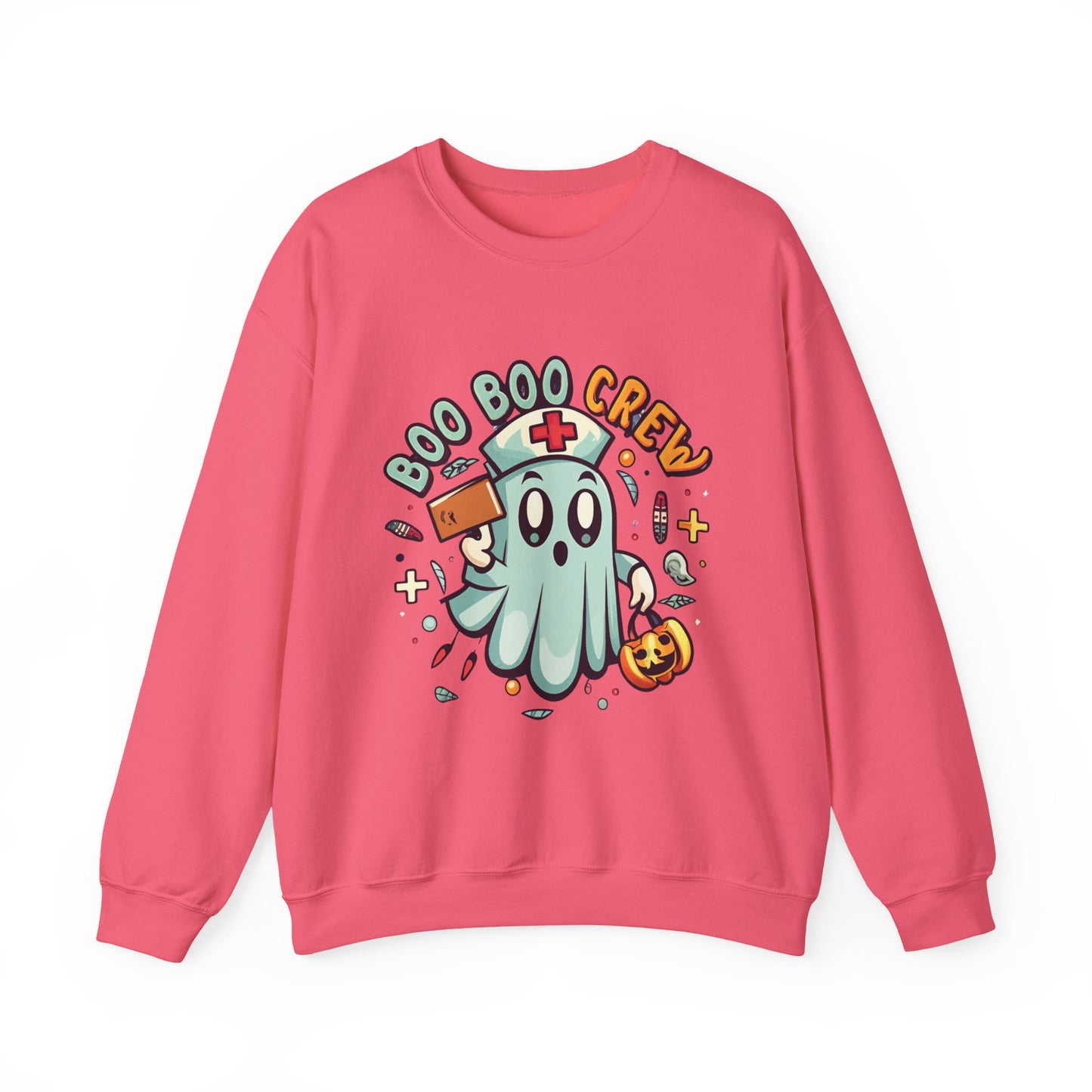 Halloween Ghost Crewneck Sweatshirt, Unisex Sweatshirt, Boo Boo Crew Sweatshirt, Cute Halloween Sweater, Cozy Fall Apparel