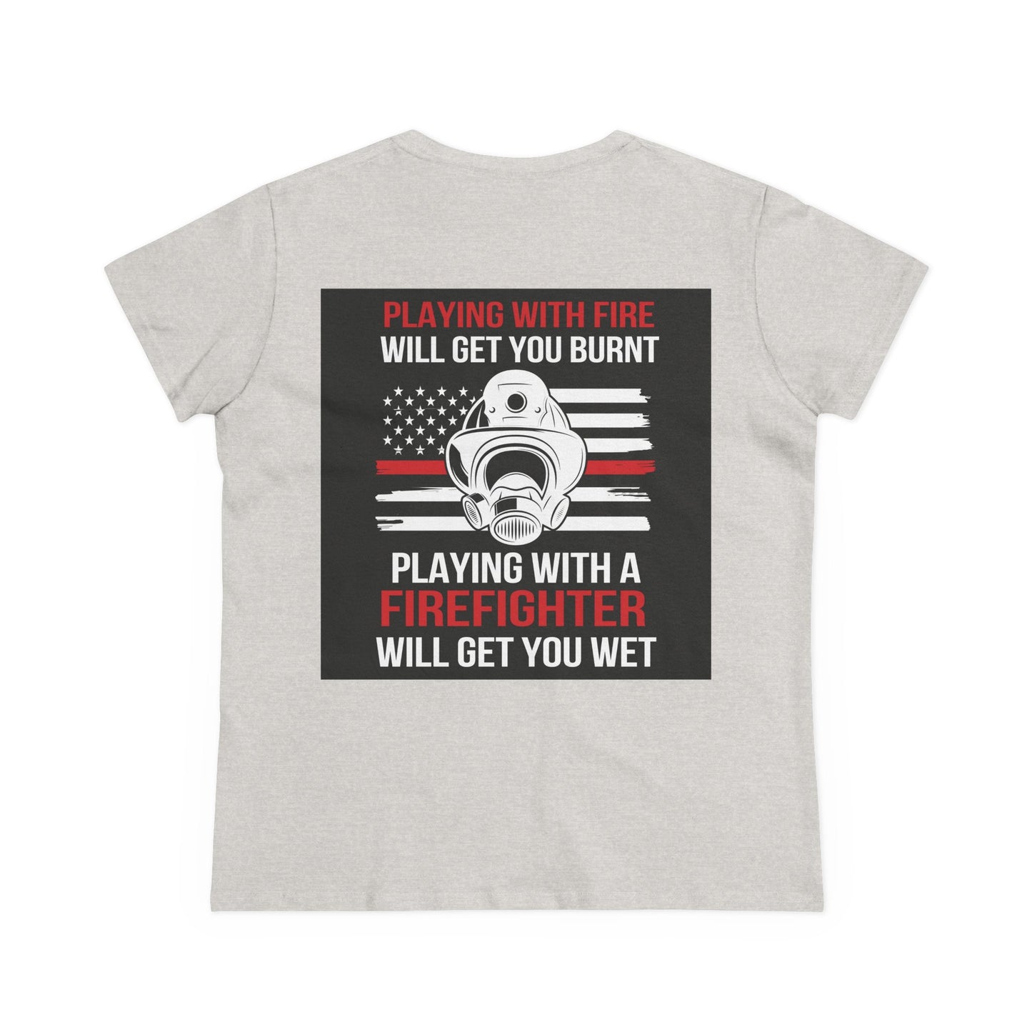 Firefighter Wife Cotton Tee - Supportive Gift for Her, Casual Wear, Patriotic Apparel, Unique Firefighter Gift, Everyday Comfort