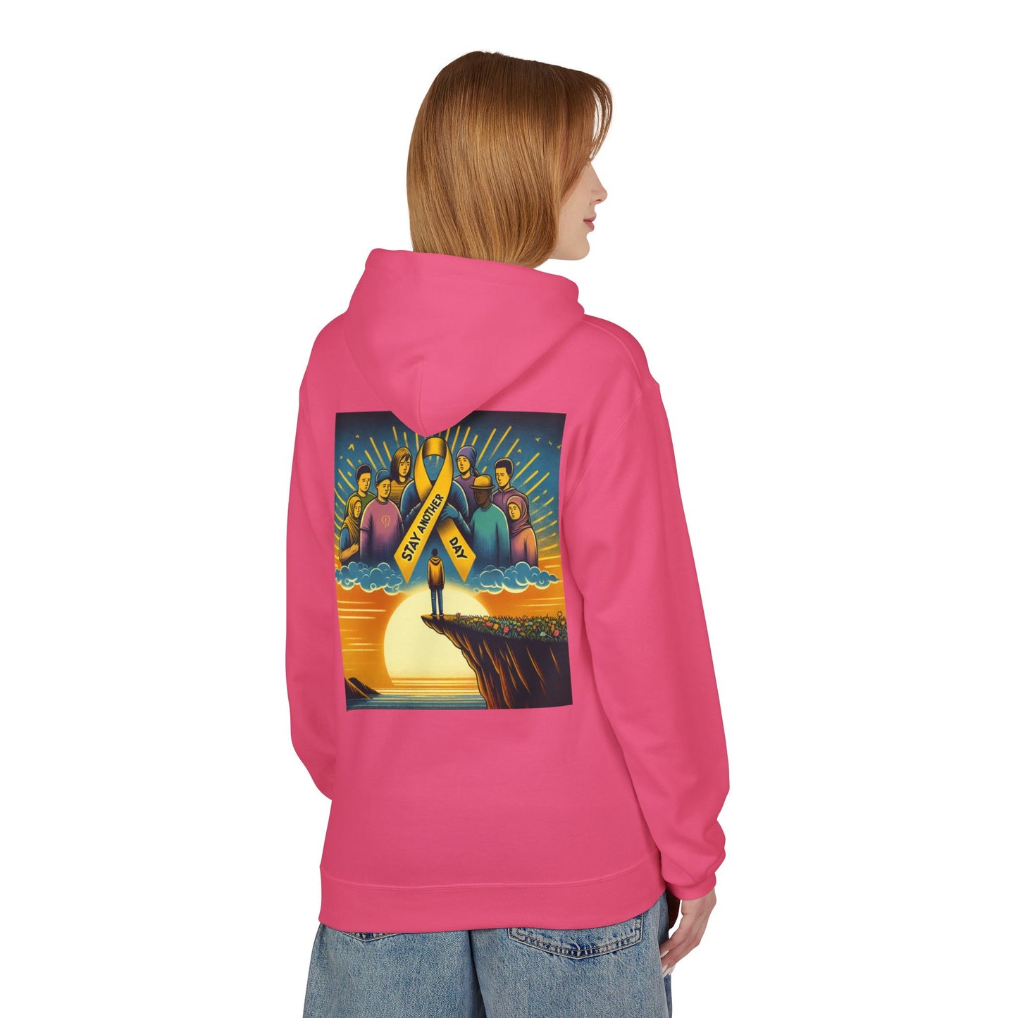 Stay Another Day Hoodie, Inspirational Fleece Sweatshirt, Unisex Gift, Motivational Apparel, Casual Hoodie for Everyday Wear