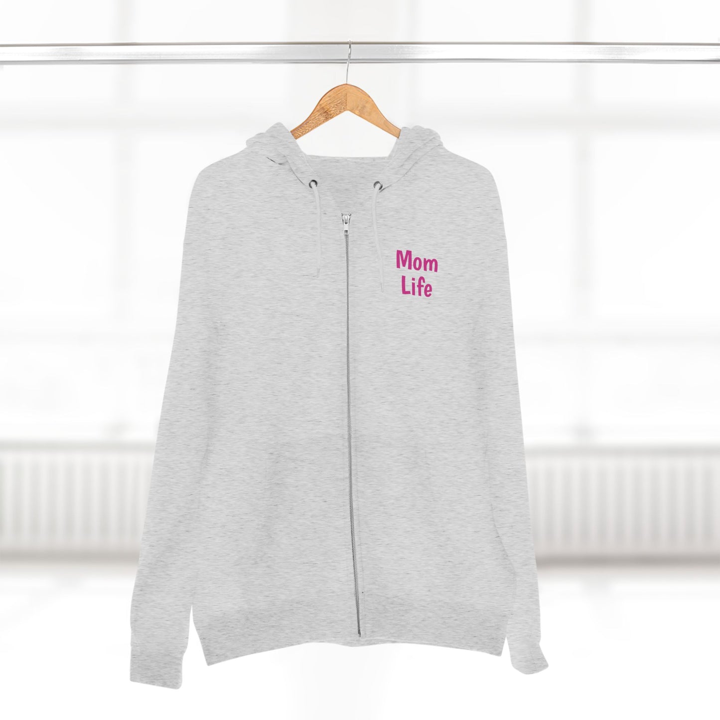 Mom Life Floral Unisex Zip Hoodie - Cozy Casual Wear for Moms