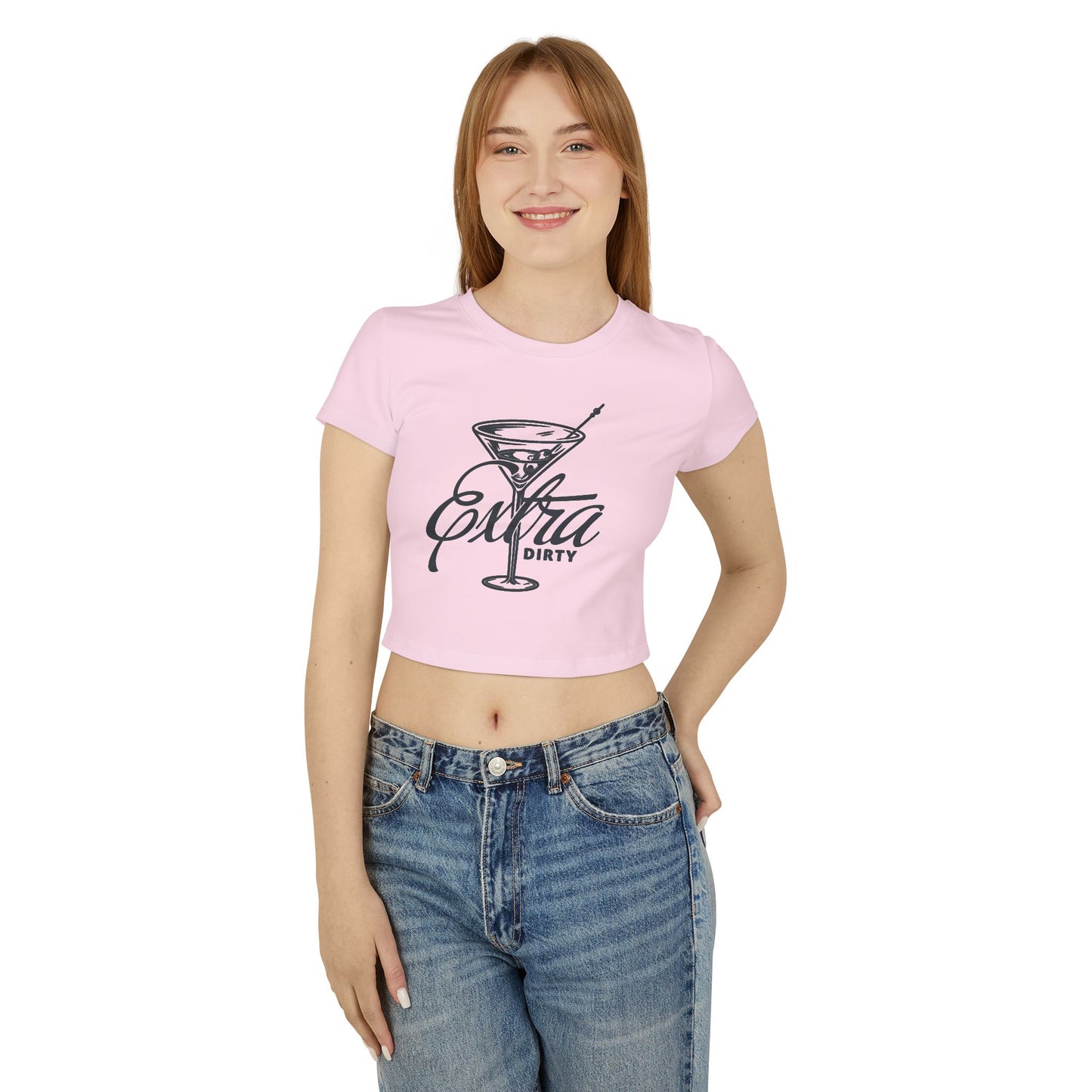 Extra Dirty Cocktail Women's Baby Tee, Fun Bar Shirt, Girls Night Out Top, Birthday Gift, Casual Summer Tee
