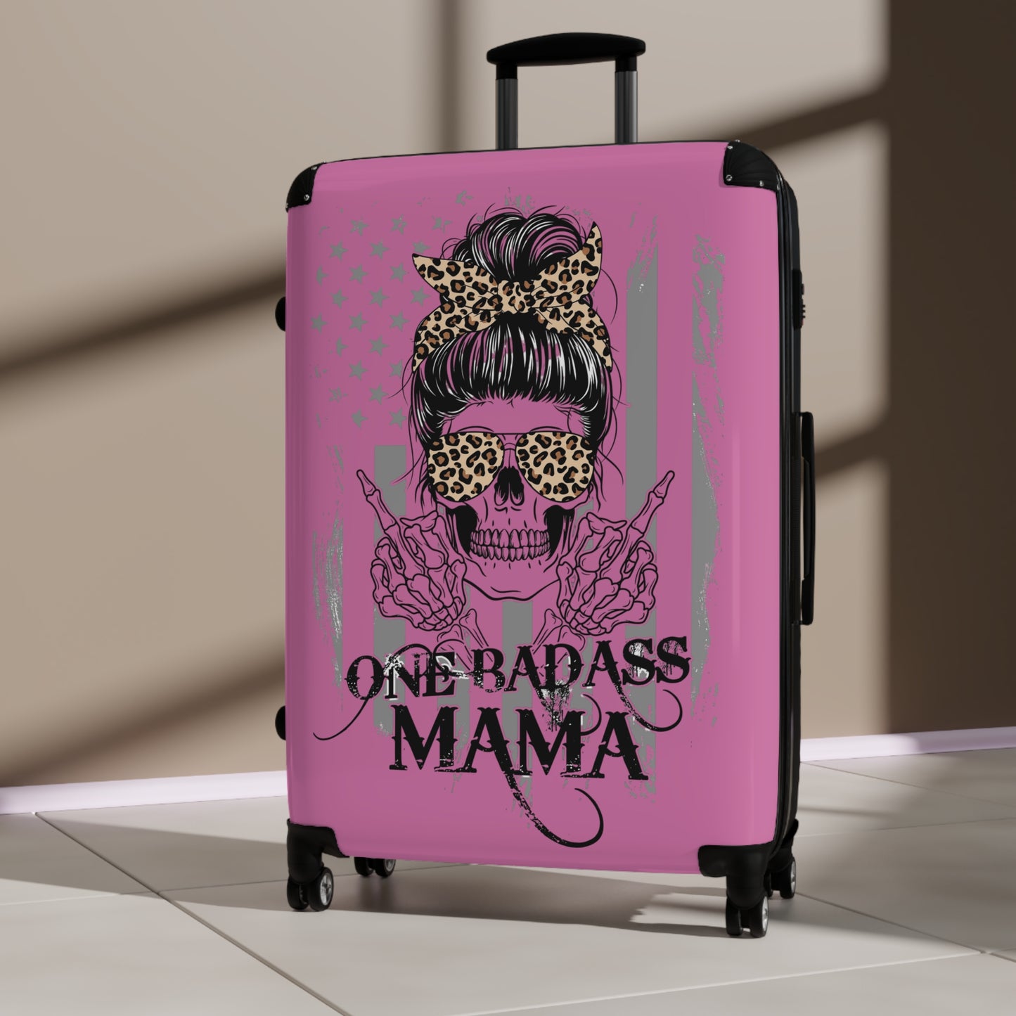 One Badass Mama Luggage Suitcase - Trendy Travel Bag for Empowered Moms