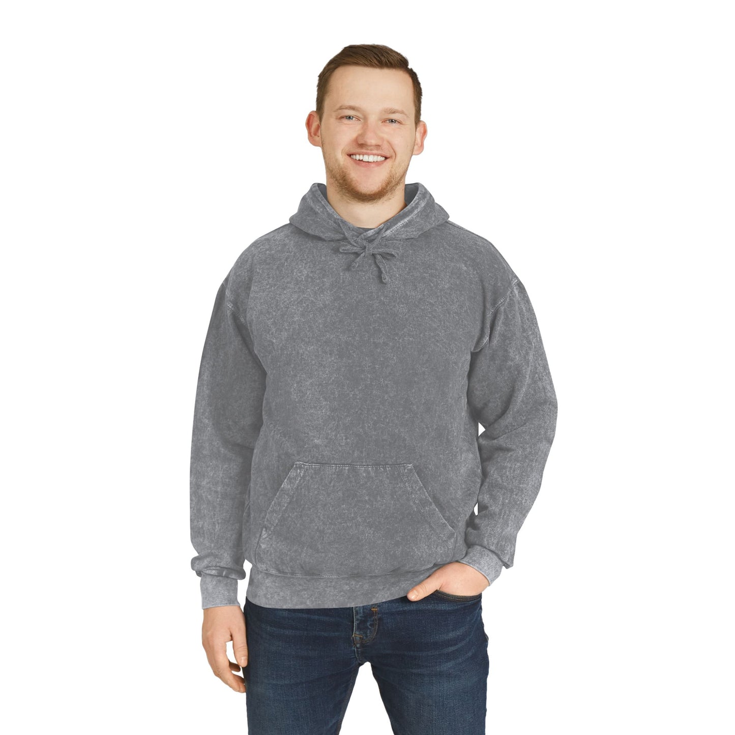 Unisex Mineral Wash Hoodie - Uniquely Imperfect Floral Design