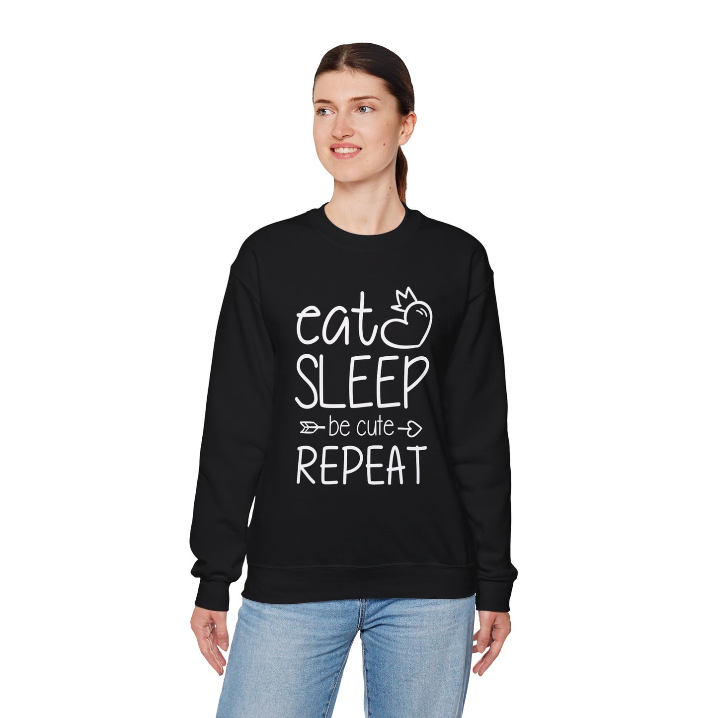 Eat Sleep Be Cute Repeat Crewneck Sweatshirt - Unisex Heavy Blend™