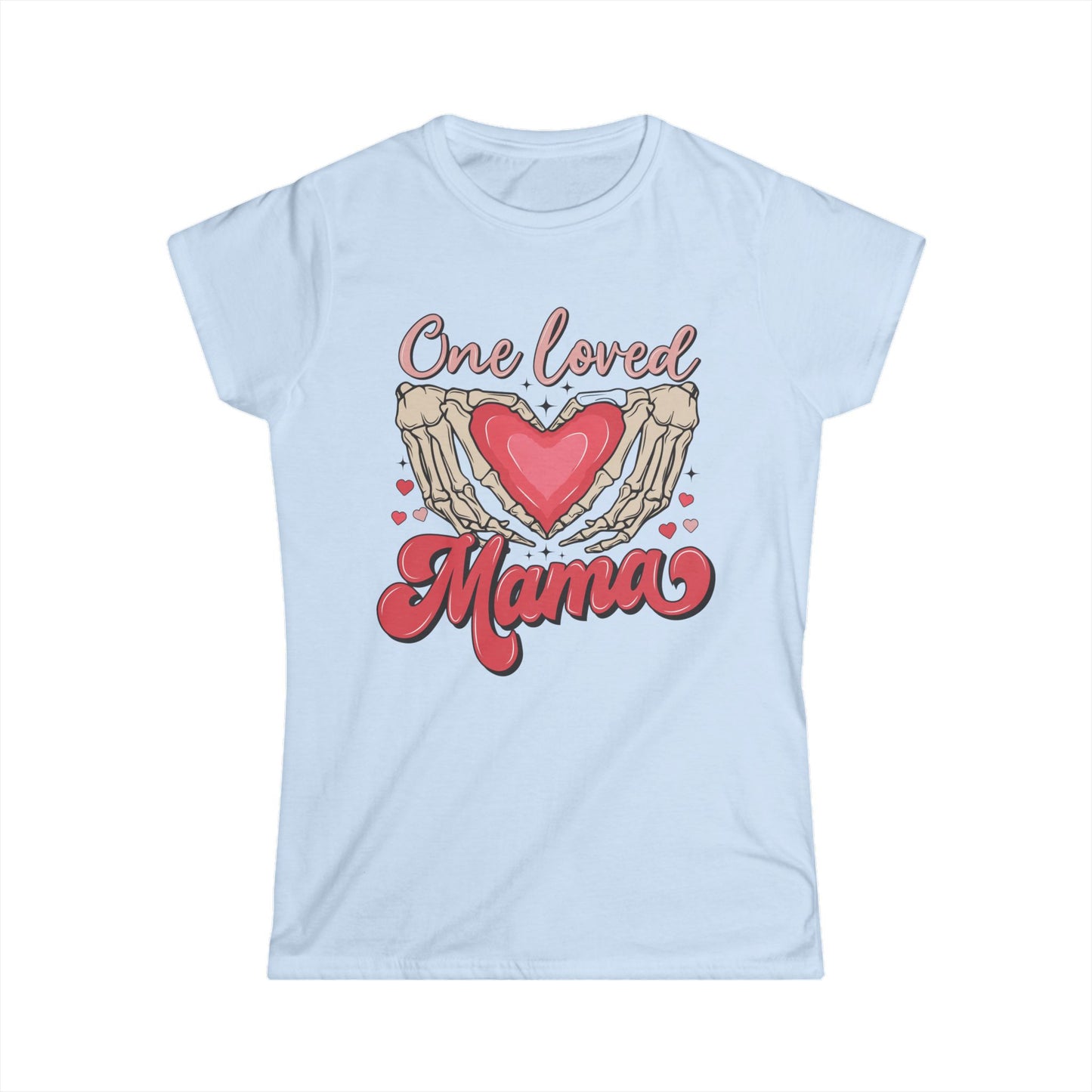 One Loved Mama Softstyle Tee - Cute Heart Graphic for Moms