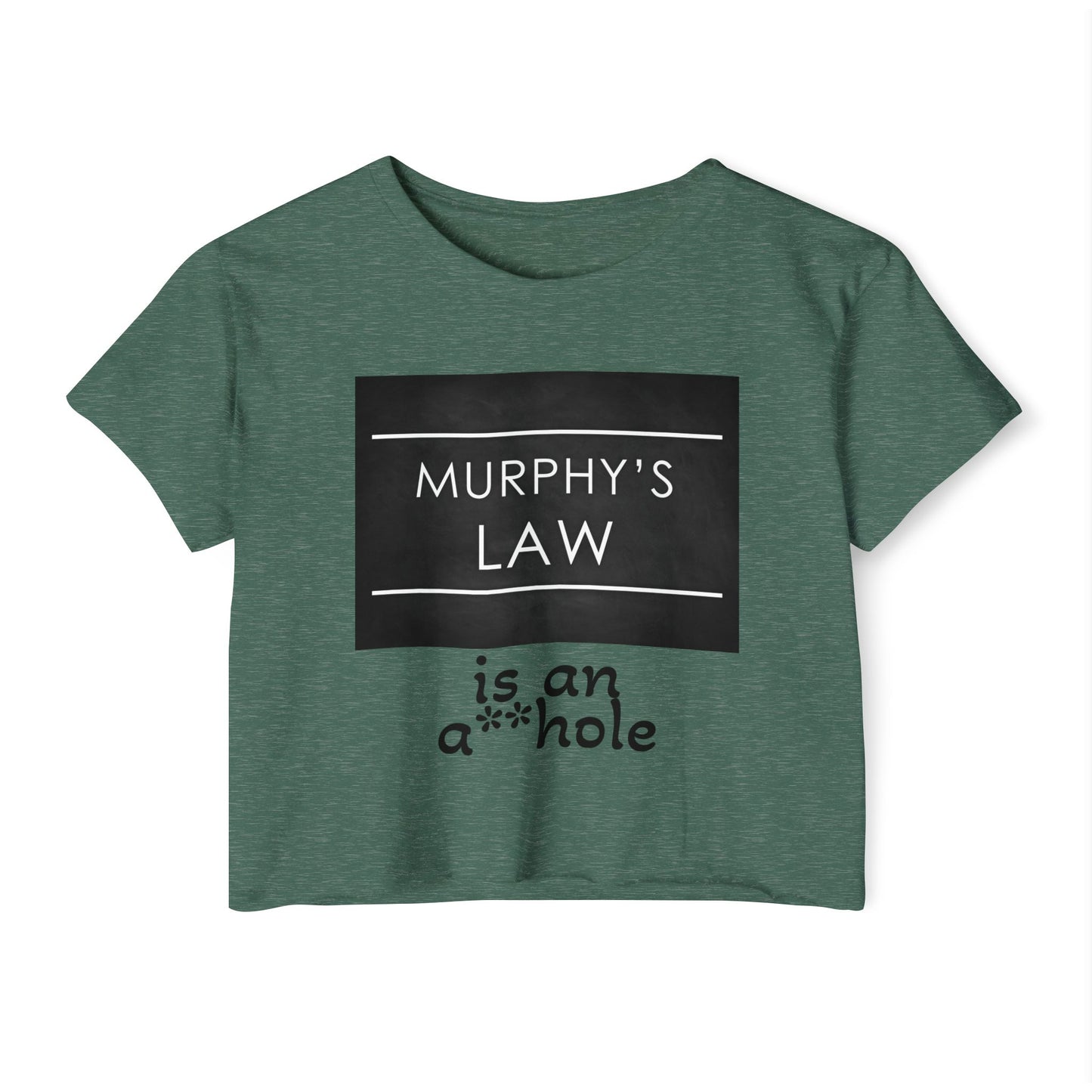 Murphy's Law Women's Festival Crop Top, Fun Summer Tee, Casual Streetwear, Gift for Her, Festival Outfit, Funny Quote Shirt